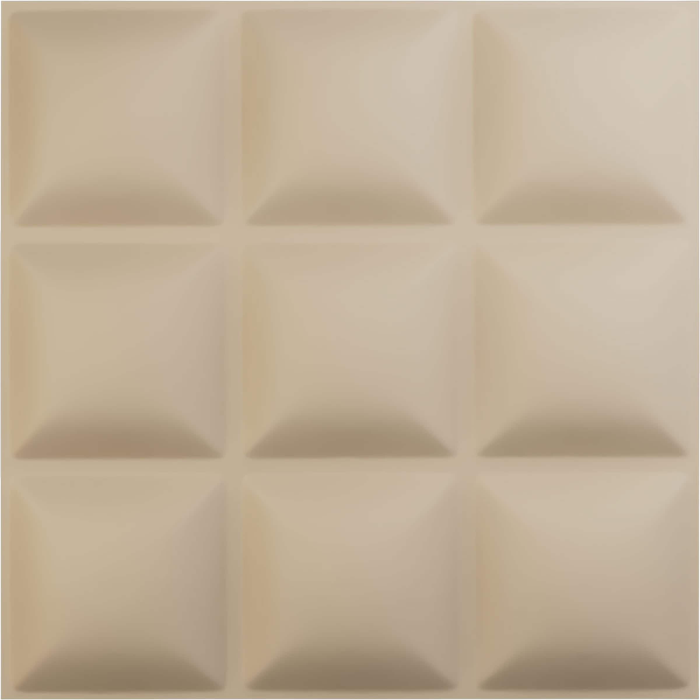 Ekena Millwork WP20X20CLGBE 19-5/8-in x 19-5/8-in Embossed Paintable/Stainable Brown/Tan PVC Geometric Wall Panel ( 2.67-sq ft )