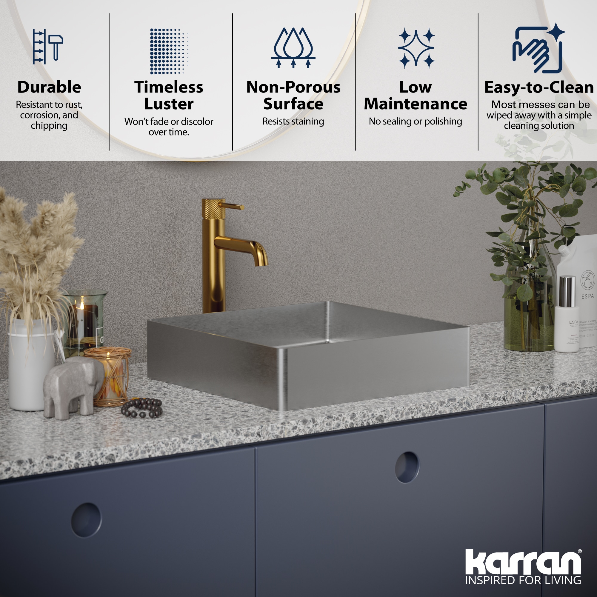 Karran CCV500SS Bath-Sink - View #5