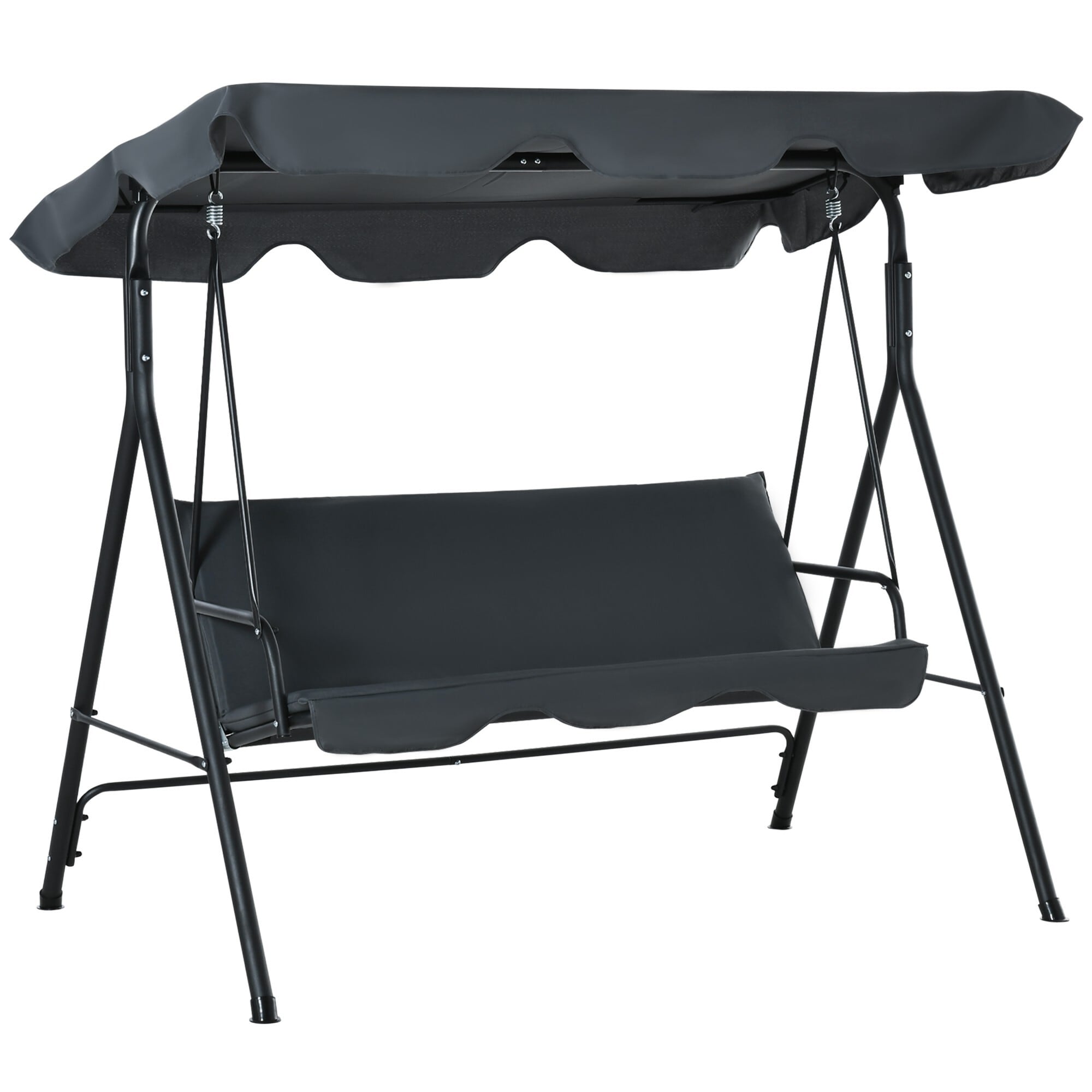 Miki Shinly AB-2513-289JJ 3-Person Swing Bench 3 -person Grey Steel Outdoor Swing