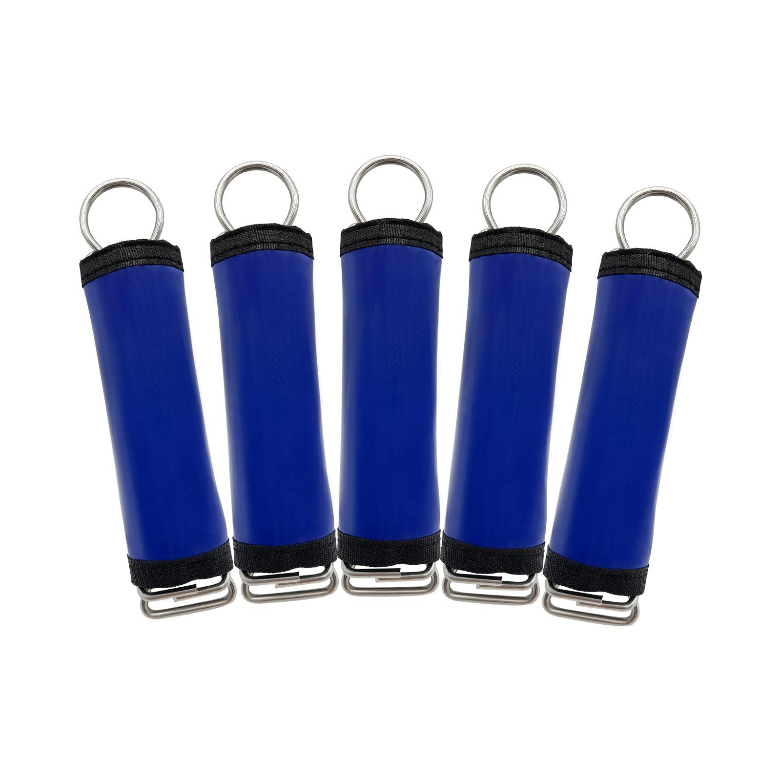 Poolzilla SW-H&L-BLUE-5PK 5 PCS Heavy Duty Vinyl Blue Pool Spring Wraps for Spring Sleeves with Hook Loop for Easy Installation