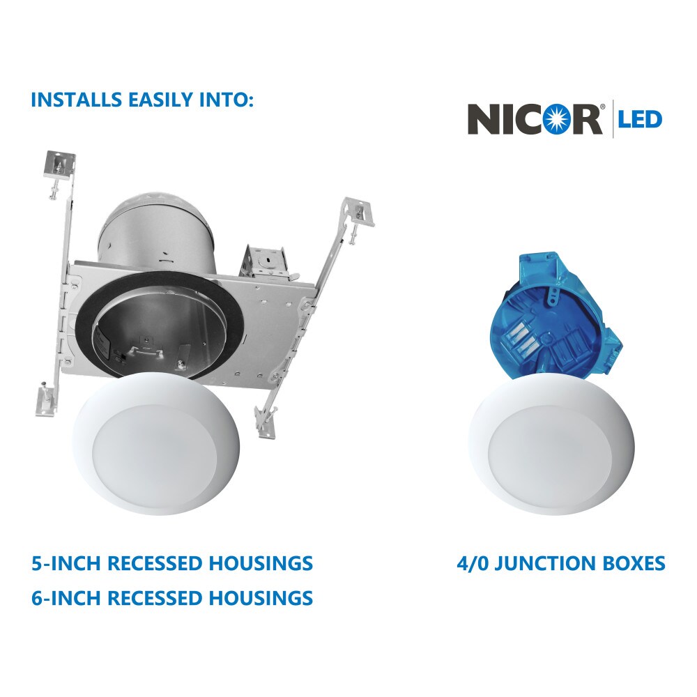 White Aluminum 7.25" Round LED Surface Mount Downlight