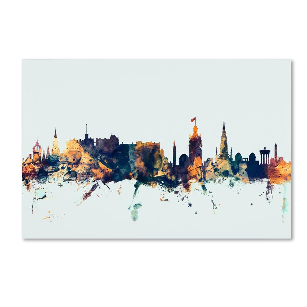 Trademark Fine Art MT1122-C1219GG Framed 12-in H x 19-in W Maps Print on Canvas