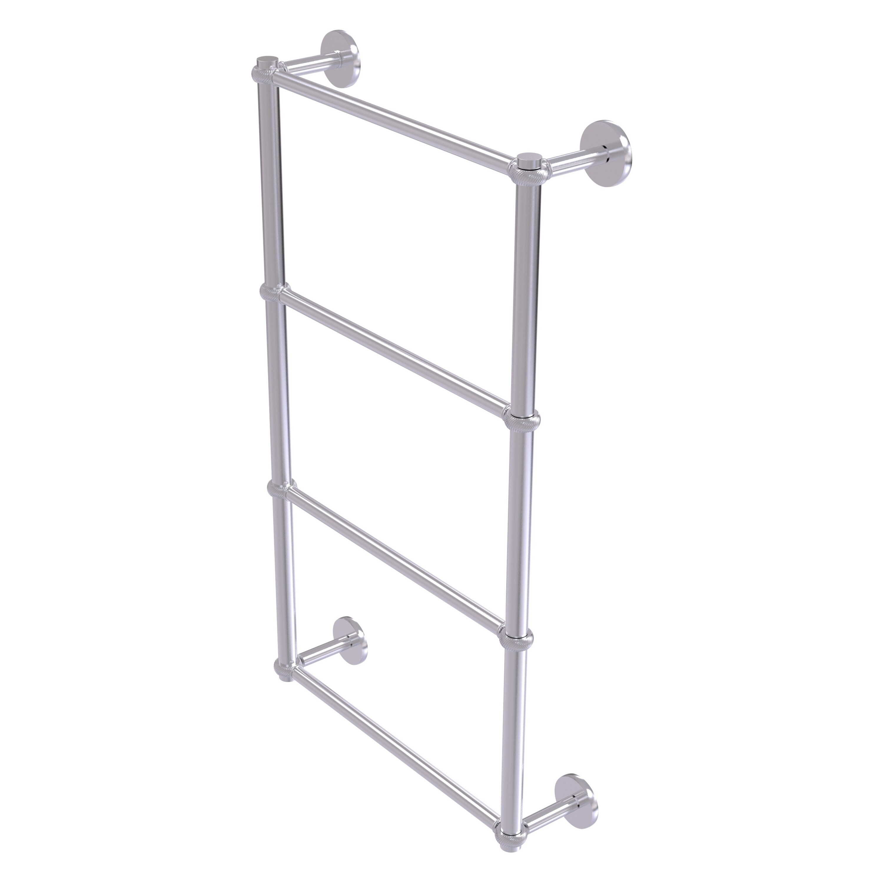 Allied Brass P1000-28T-24-SCH Prestige Skyline 24-in double Satin Chrome Wall mount 4-tier Towel Bar