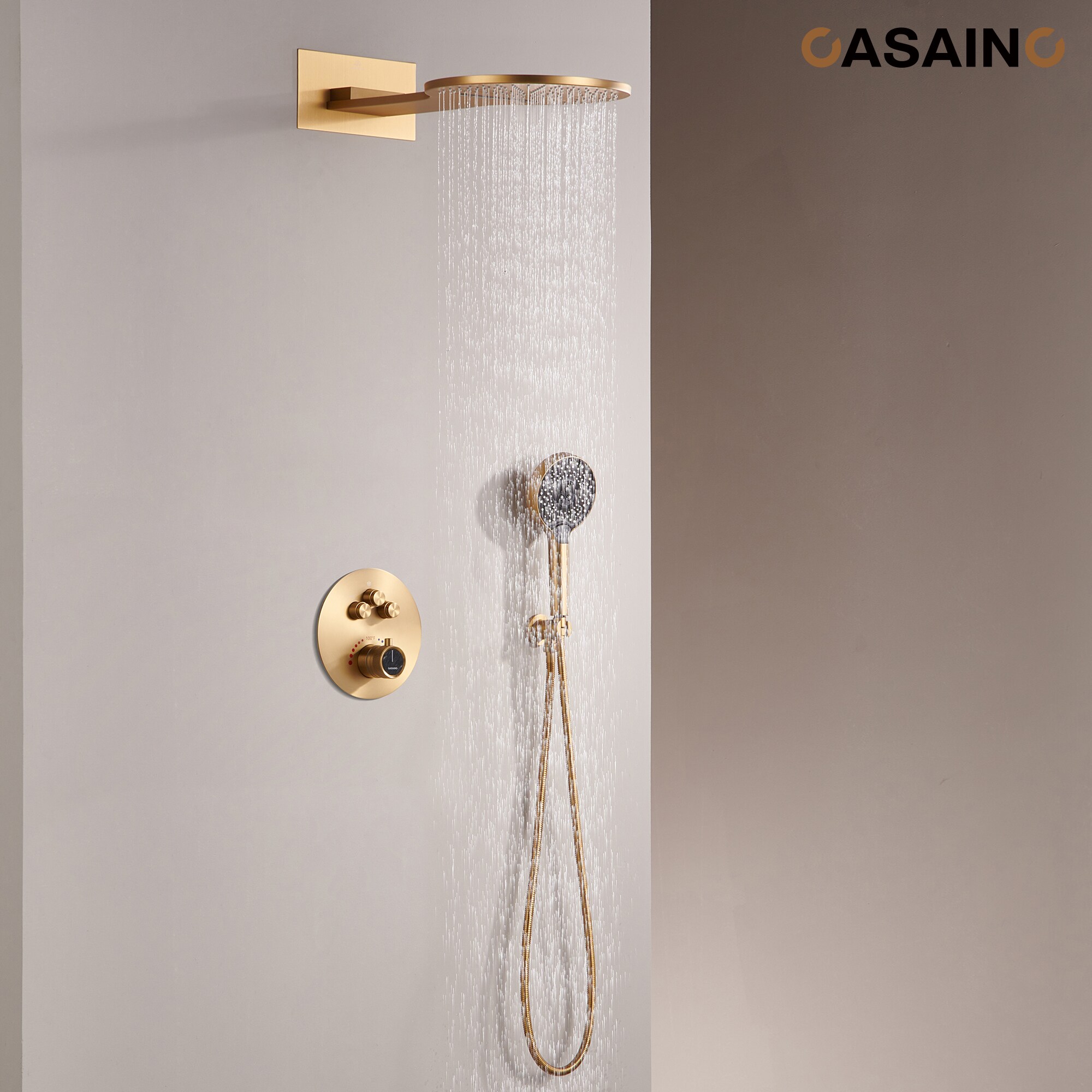 CASAINC CS6220-22BG Showerhead-Bar-Panels - View #3