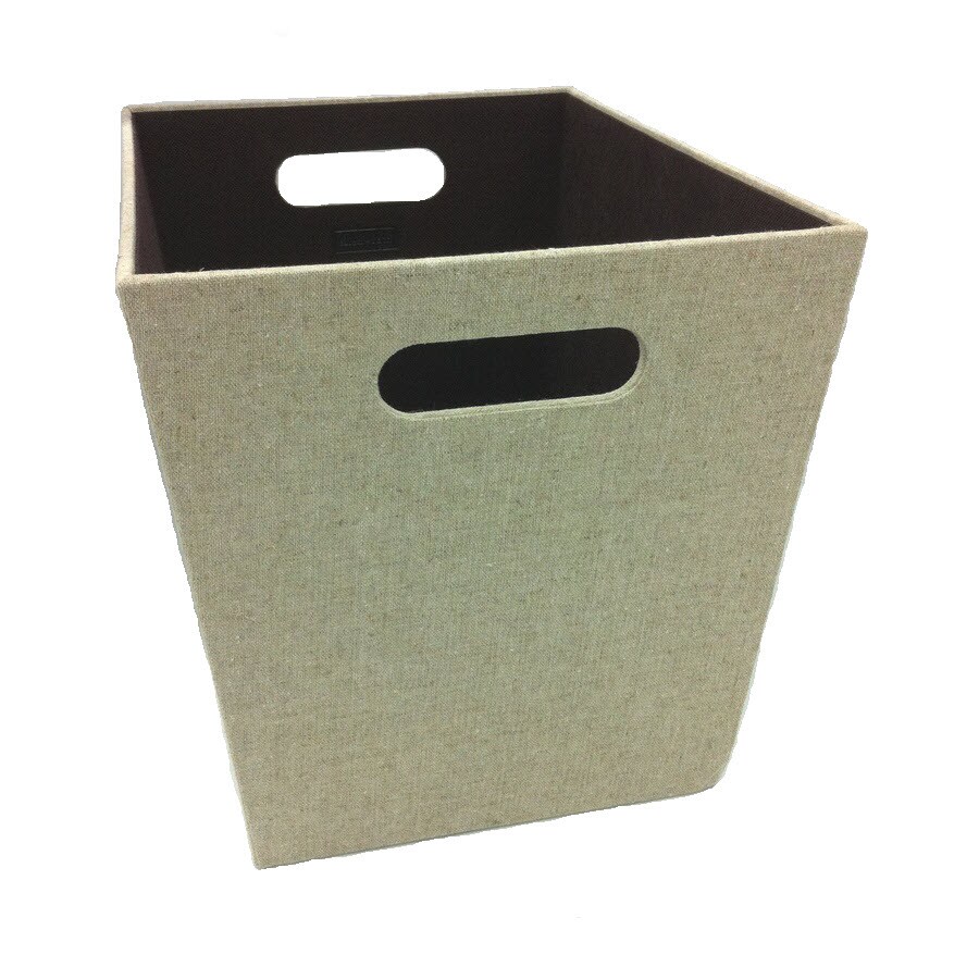 allen + roth HD-138636 10.69-in W x 11-in H x 14.25-in D Beige Fabric Stackable Milk Crate