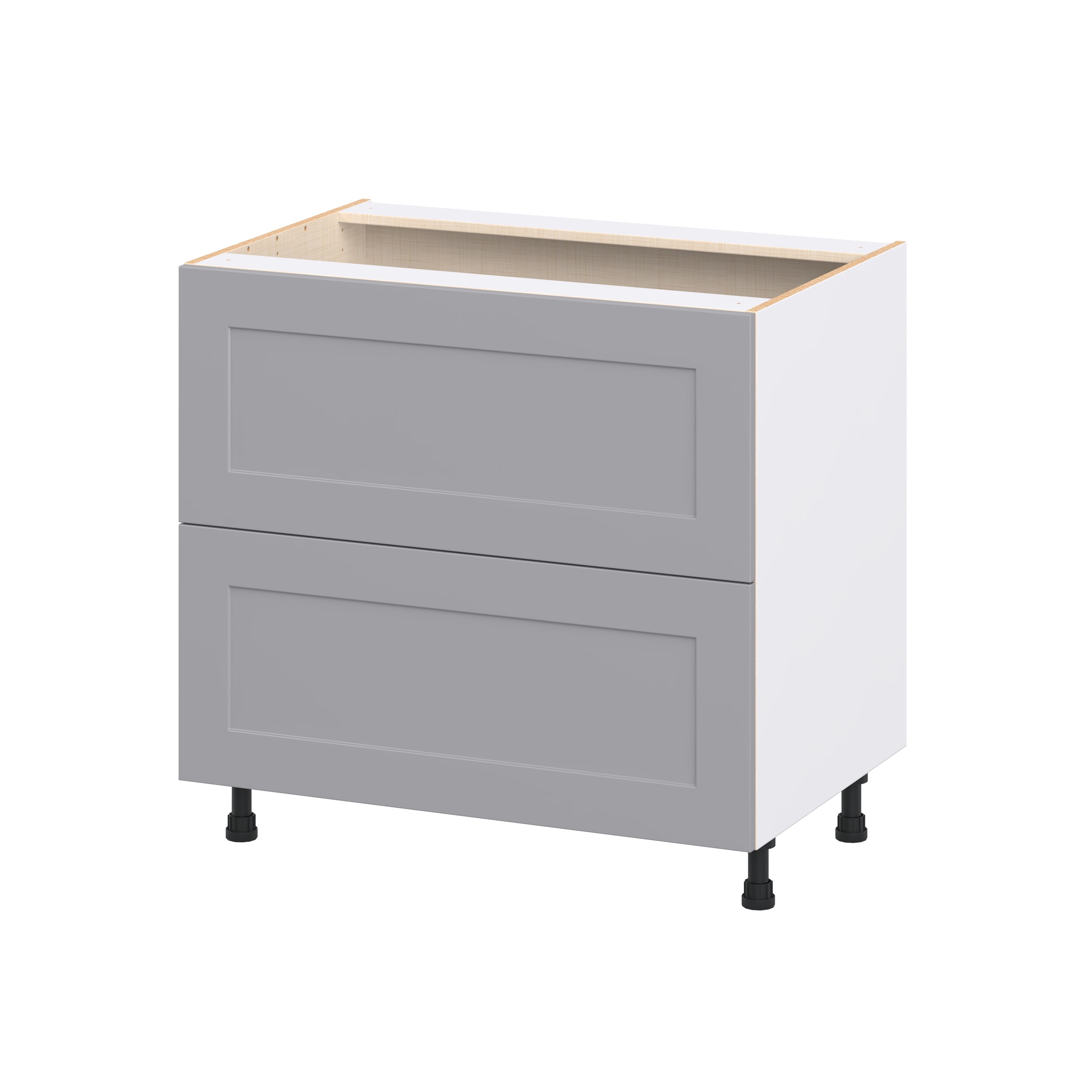 Hugo&Borg DSB2D36-BM Beaumont 36-in W x 34.5-in H x 24.5-in D Slate Gray 2 -Drawers Drawer Base Fully assembled Cabinet Shaker