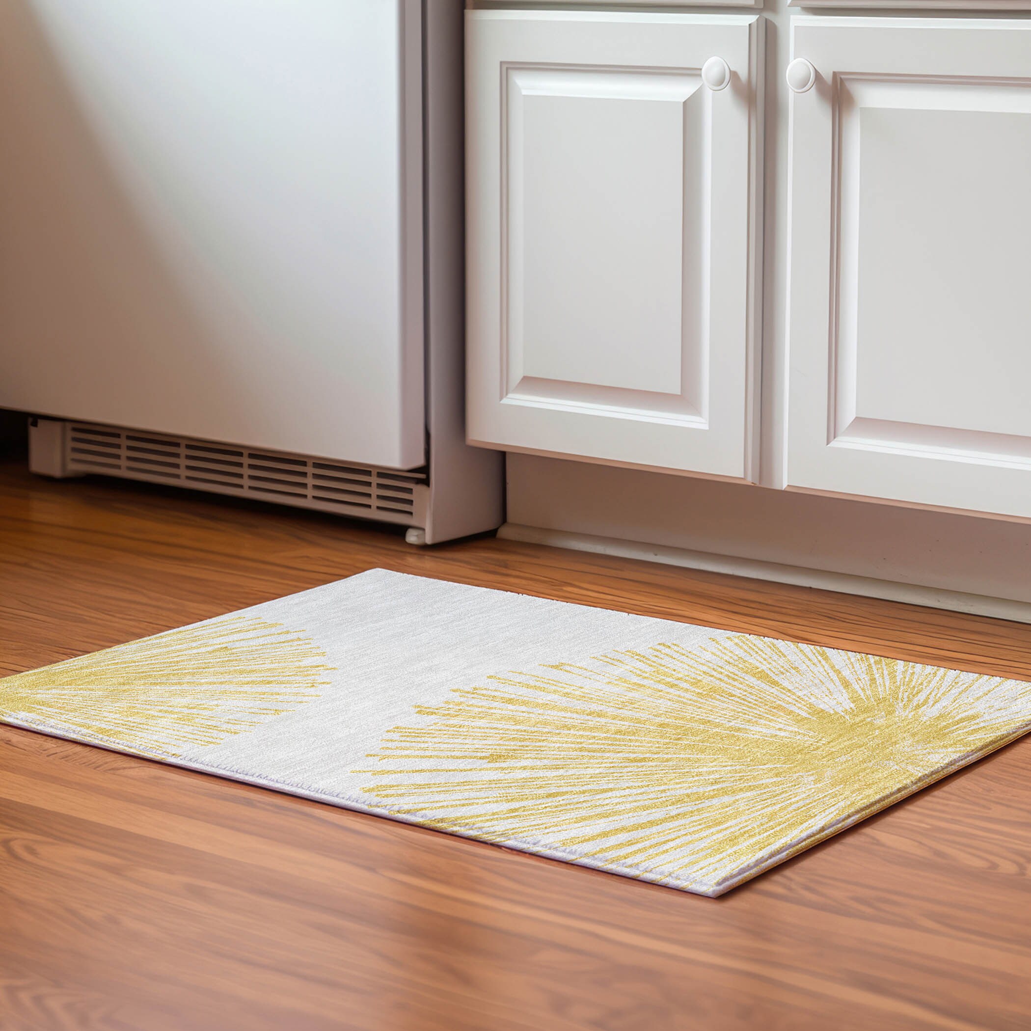 Addison Rugs AMF642GO20X30 Mayfield AMF642GO 2 x 3 (ft) Loomed Polyester Gold Rectangular Indoor Geometric Machine washable Area rug