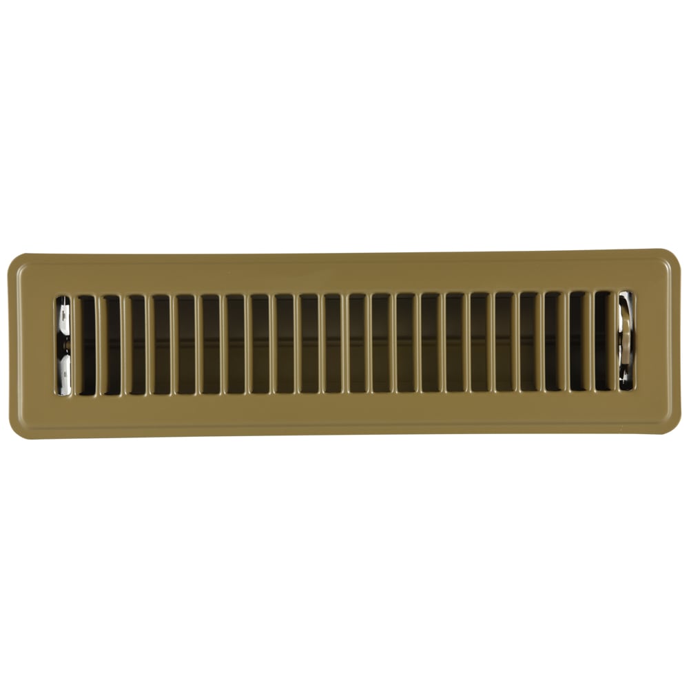 RELIABILT 4210212BR 2-in x 12-in Steel Brown Floor Register