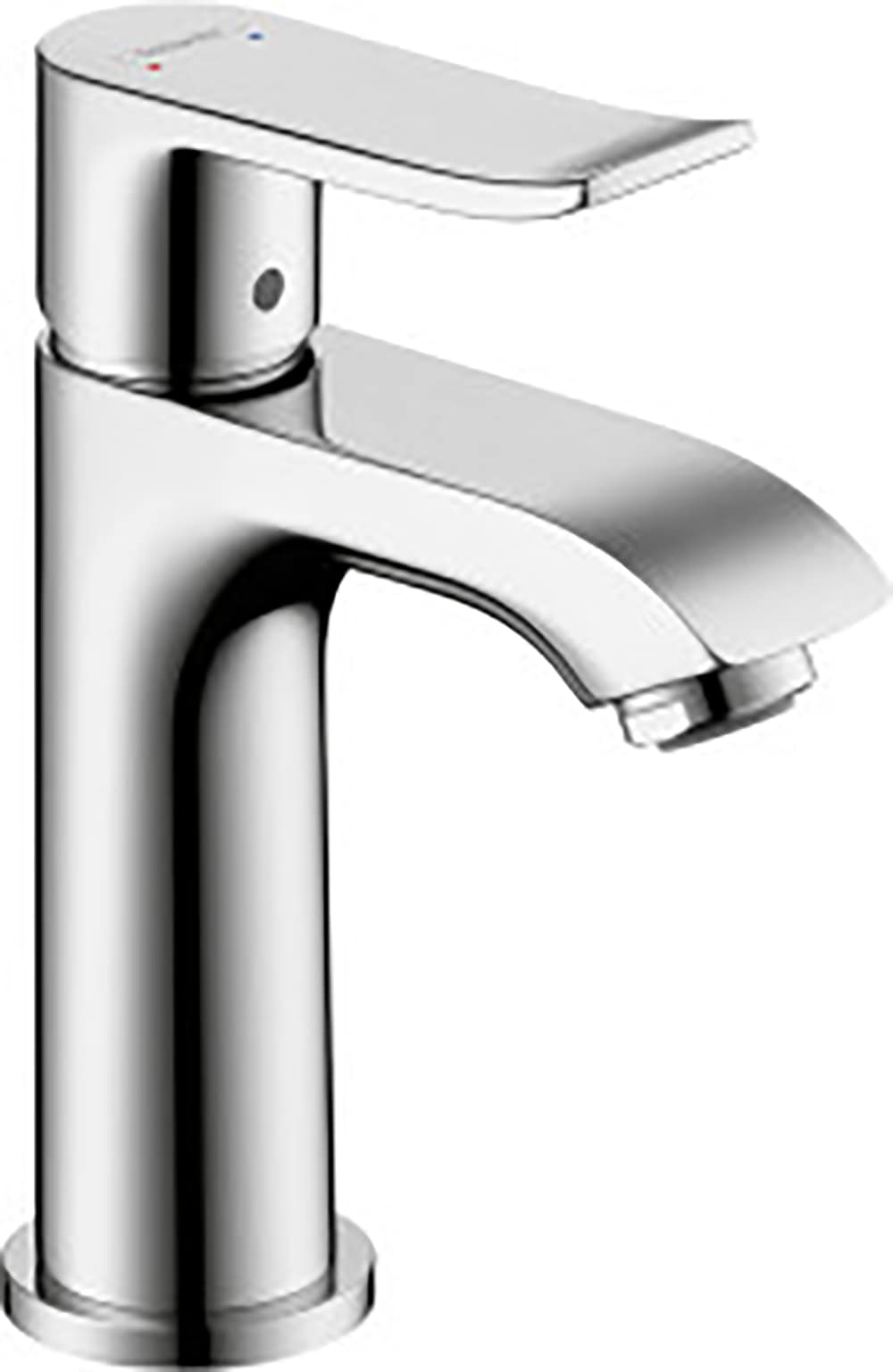 Hansgrohe 31088001 Metris Chrome Single hole 1-handle Low-arc Residential Handle Bathroom Sink Faucet with Drain