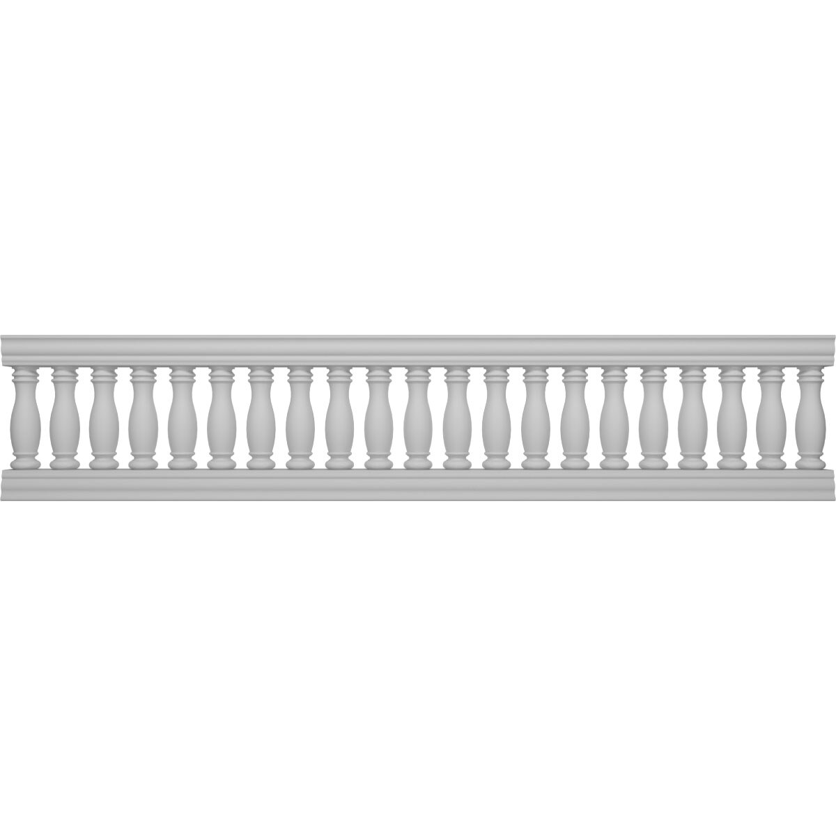Ekena Millwork BALK32X144EMN FiberThane 12-Feet x 32-Inches Embassy Fiberglass Deck Rail Kit