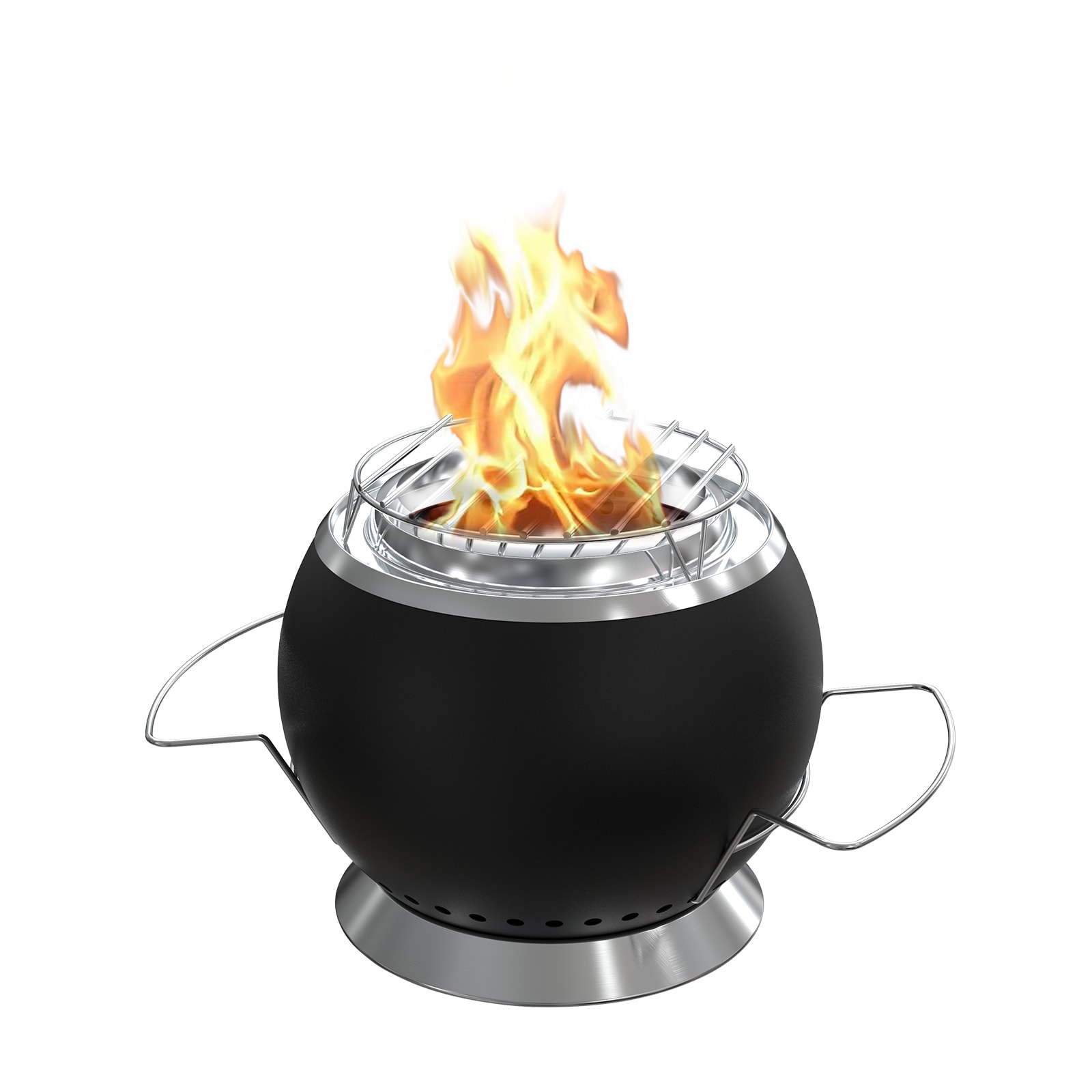 Runesay TABFIRP-02 10.63-in W Black Stainless steel Wood-Burning Fire Pit