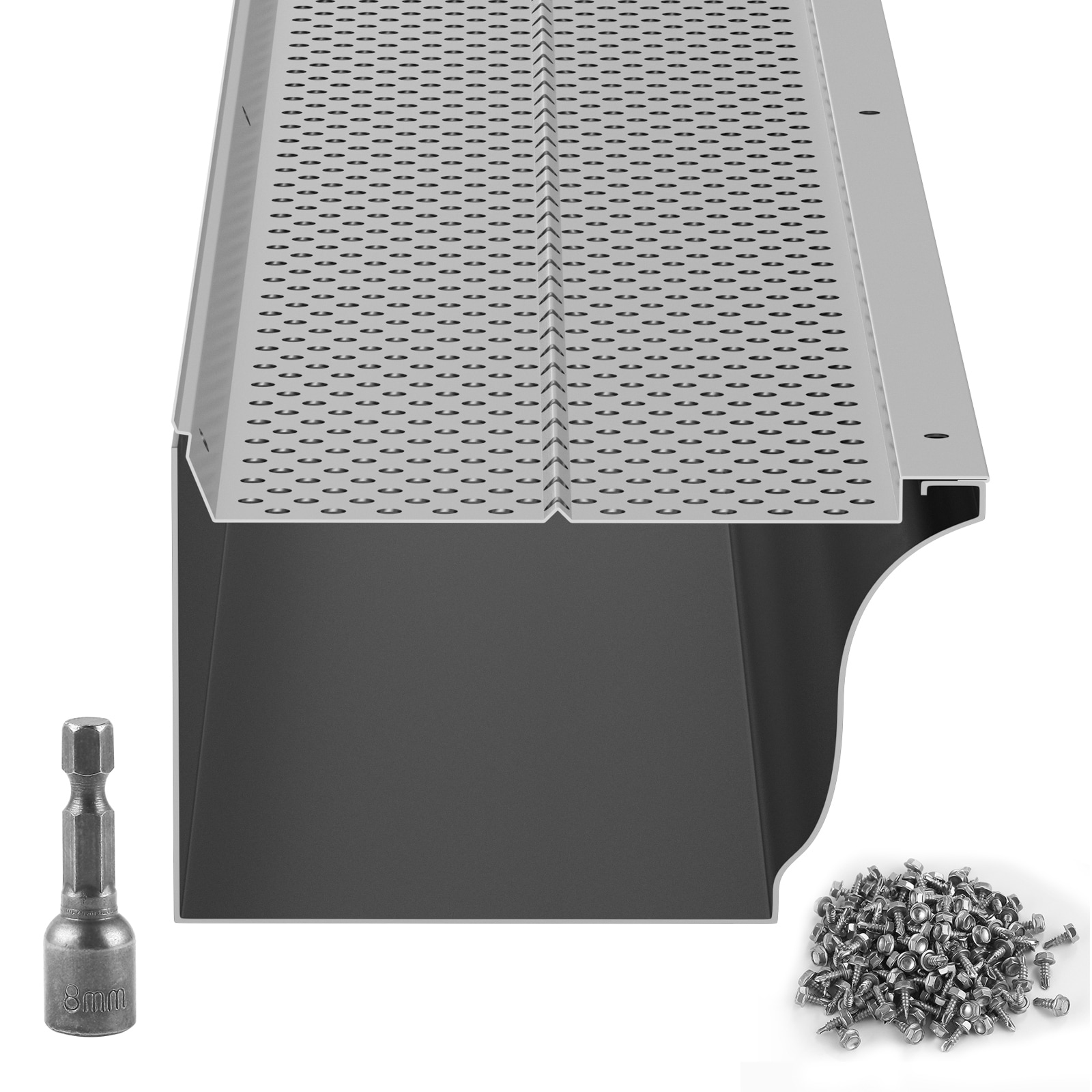 VEVOR TGGBLYC520852QX0DV0 Gutter Guard Silver Canopy replacement top