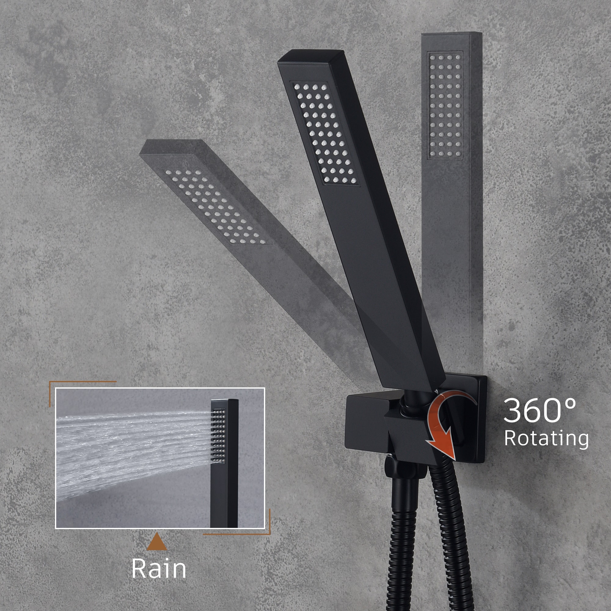 CASAINC M6630-A-22-MB Showerhead-Bar-Panels - View #4