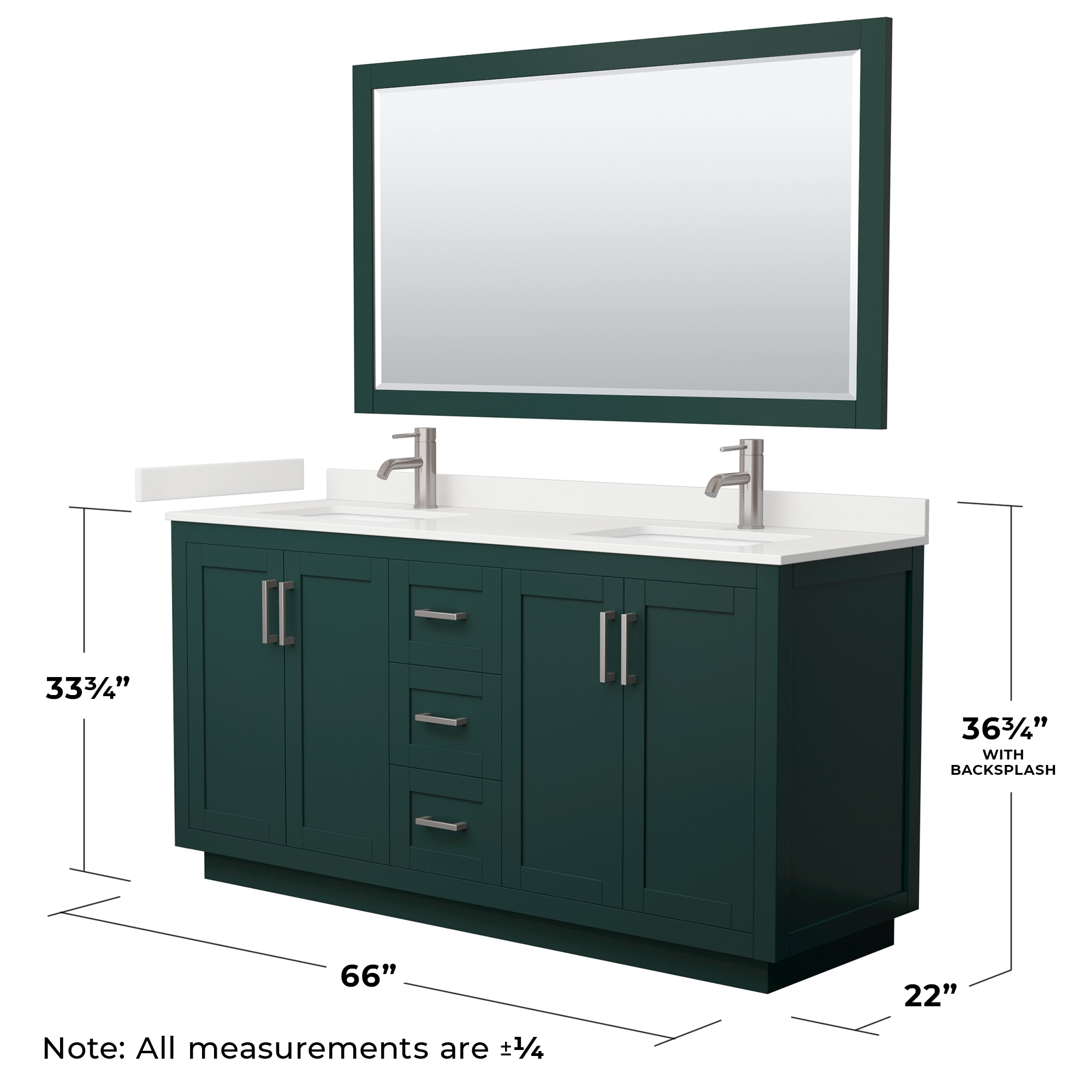 Wyndham Collection WCF292966DGEWQUNSM58 Bath-Vanity-Combo - View #6