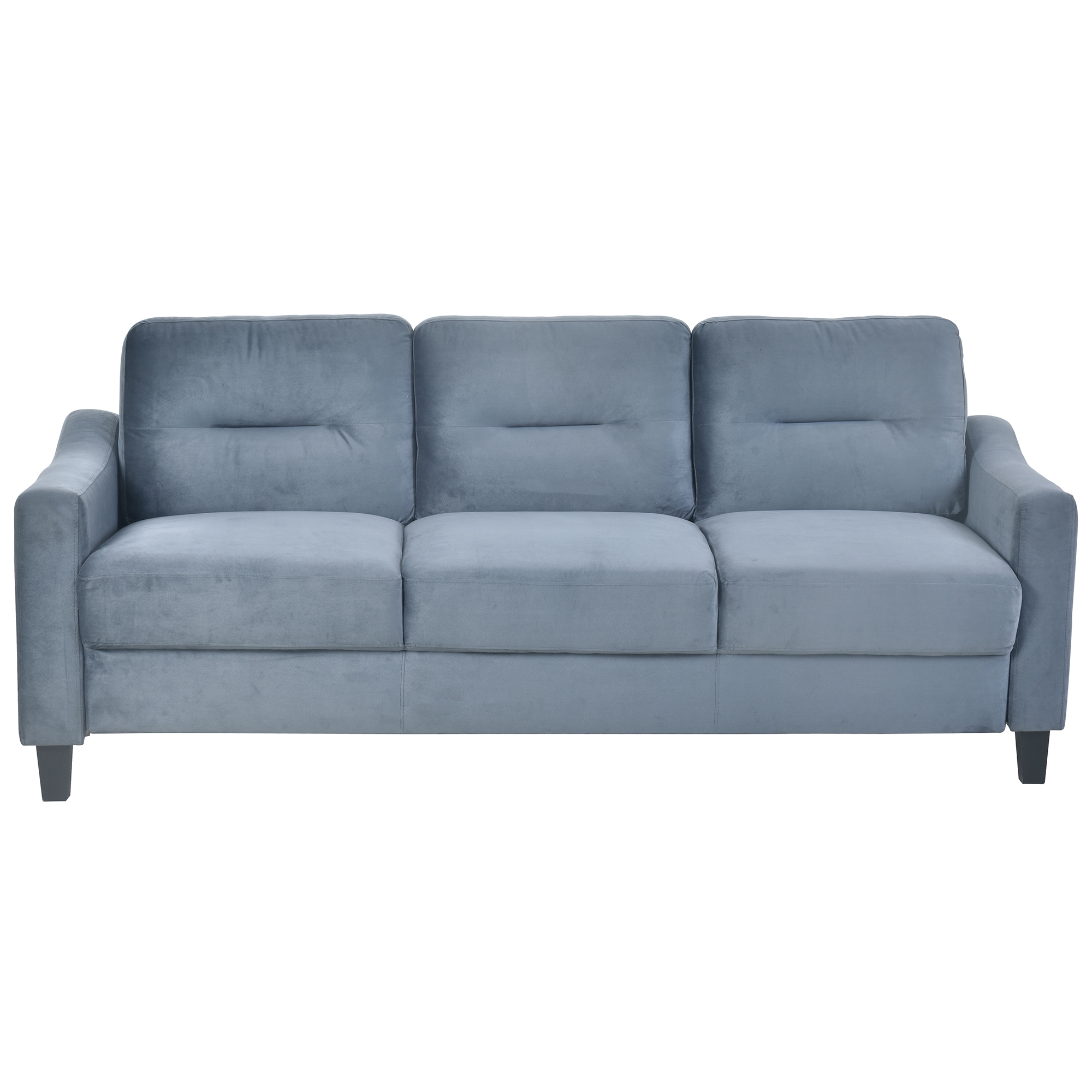 Bybafun YD2300005 Casual 3 -Piece Velvet Gray Living Room Set