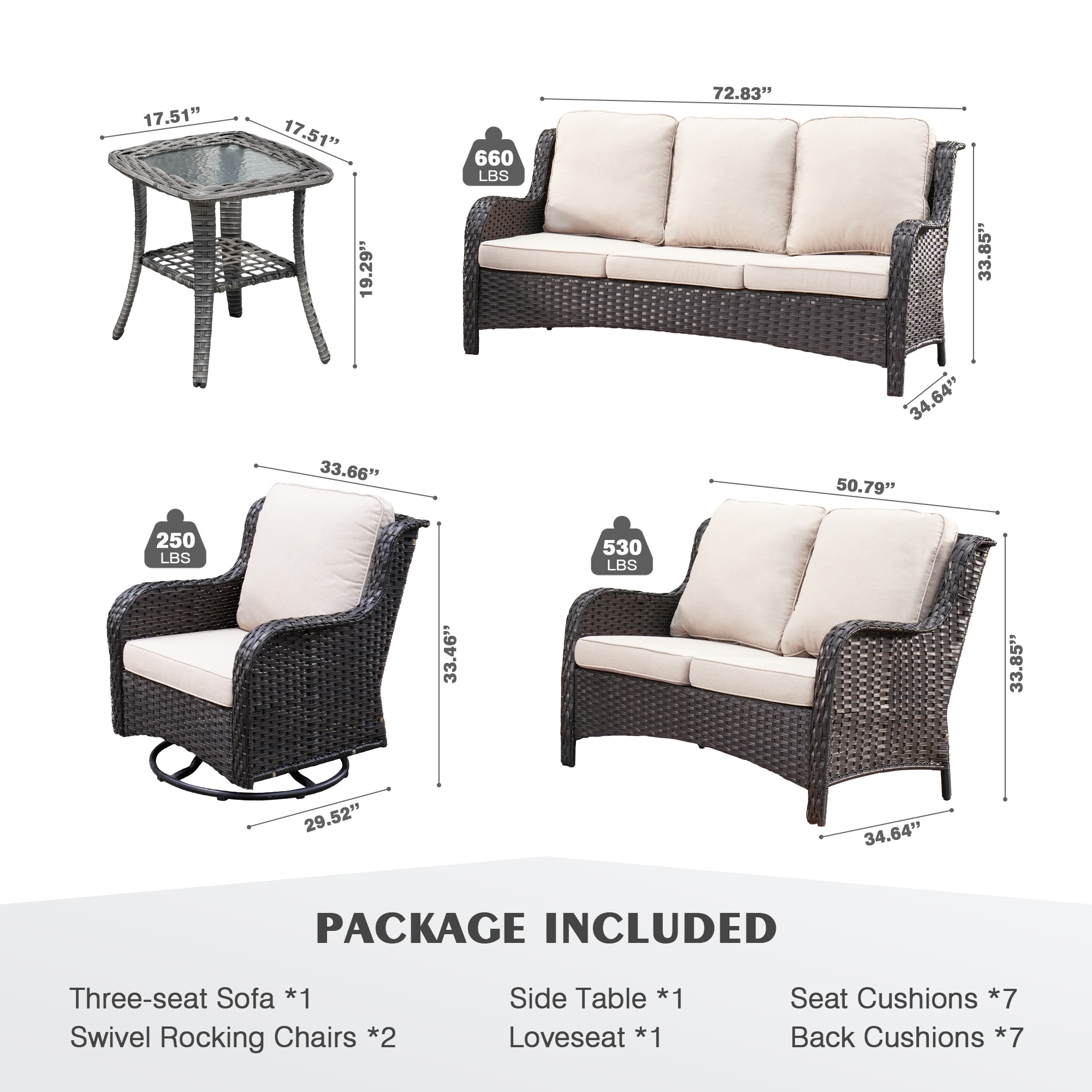 Ovios NTC6-6Y Patio-Conversation-Sets - View #7