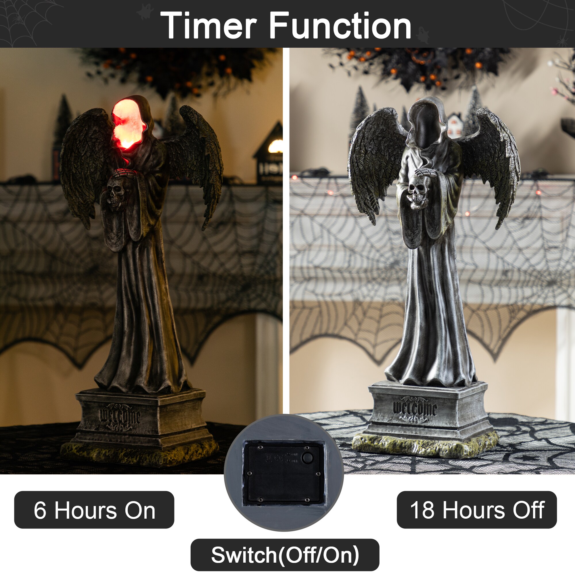 Glitzhome 2039500003 Table-Halloween-Decor - View #6
