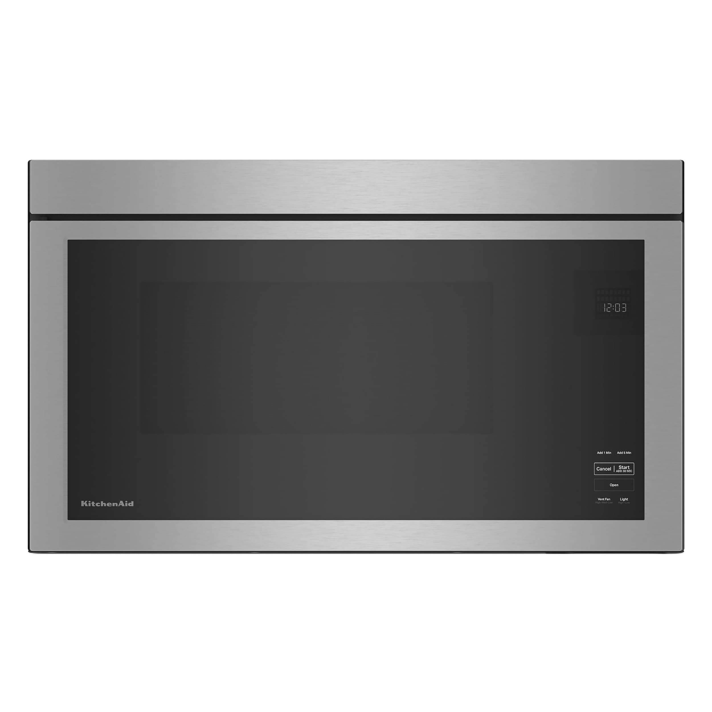 KitchenAid Flush Built in Design 1.1-cu ft 1000-Watt 30-in Over-the-Range Microwave with Sensor Cooking (Printshield Stainless)