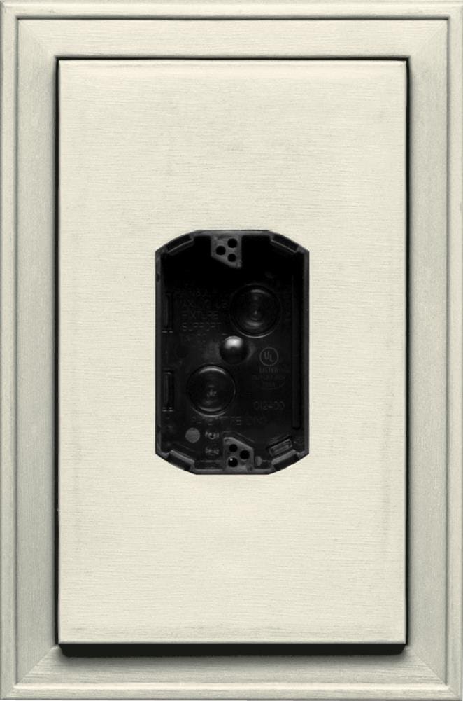 Builders Edge 130110020082 8.125-in x 12-in Linen Vinyl Electrical Mounting Block