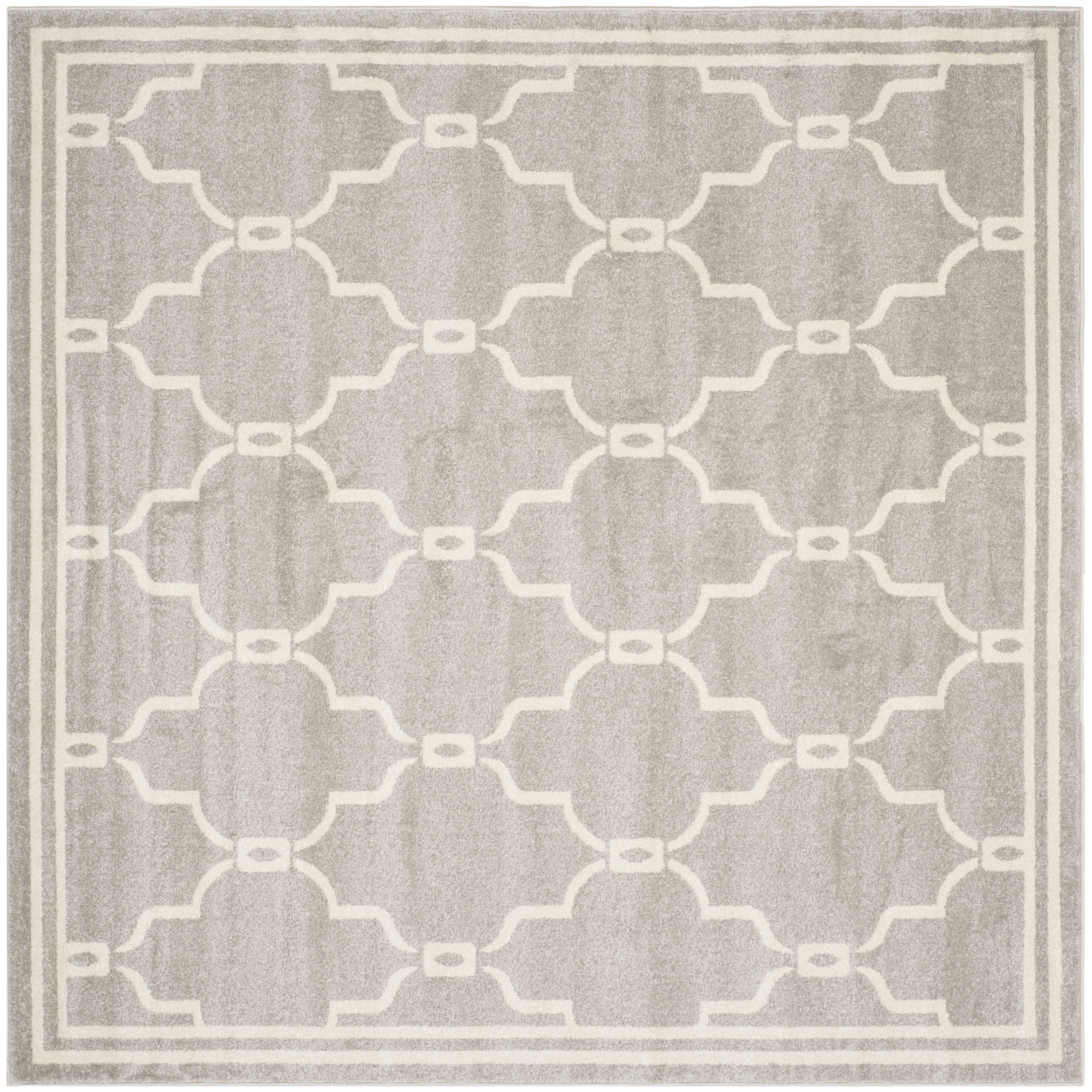 Safavieh AMT414B-9SQ Amherst Marion 9 x 9 (ft) Loomed Synthetic Gray/Ivory Square Indoor/Outdoor Trellis Area rug