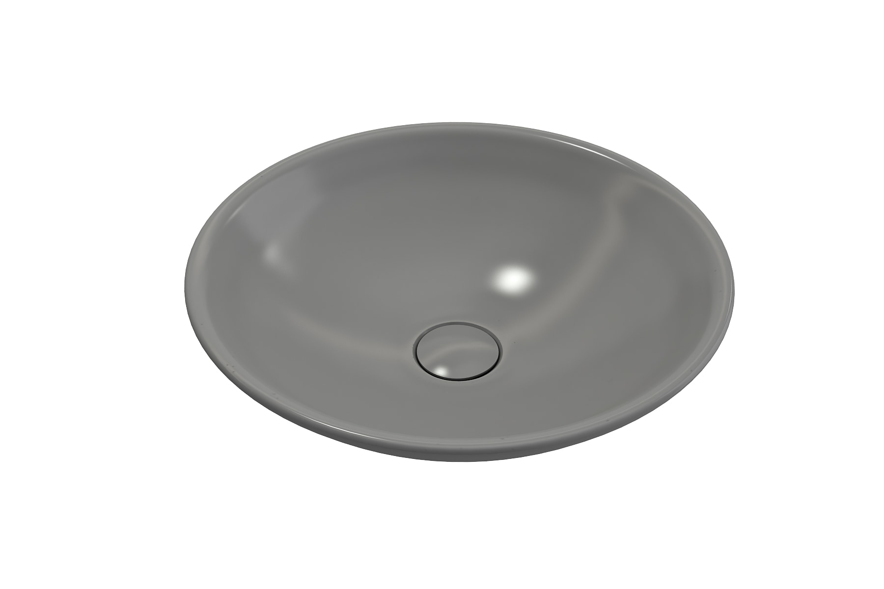 BOCCHI 1120-006-0125 Fire Clay 15.75-in Vessel Round Modern Matte Gray Bathroom Sink
