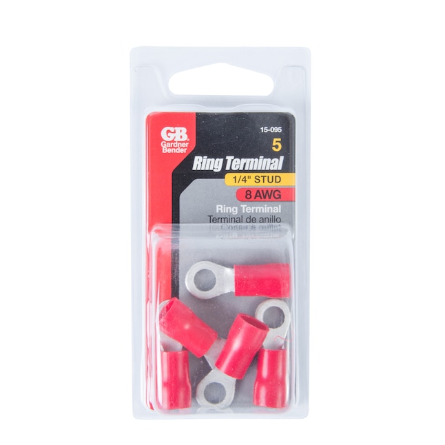 15 Pack Ring Insulated Crimp Terminal Red 10mm