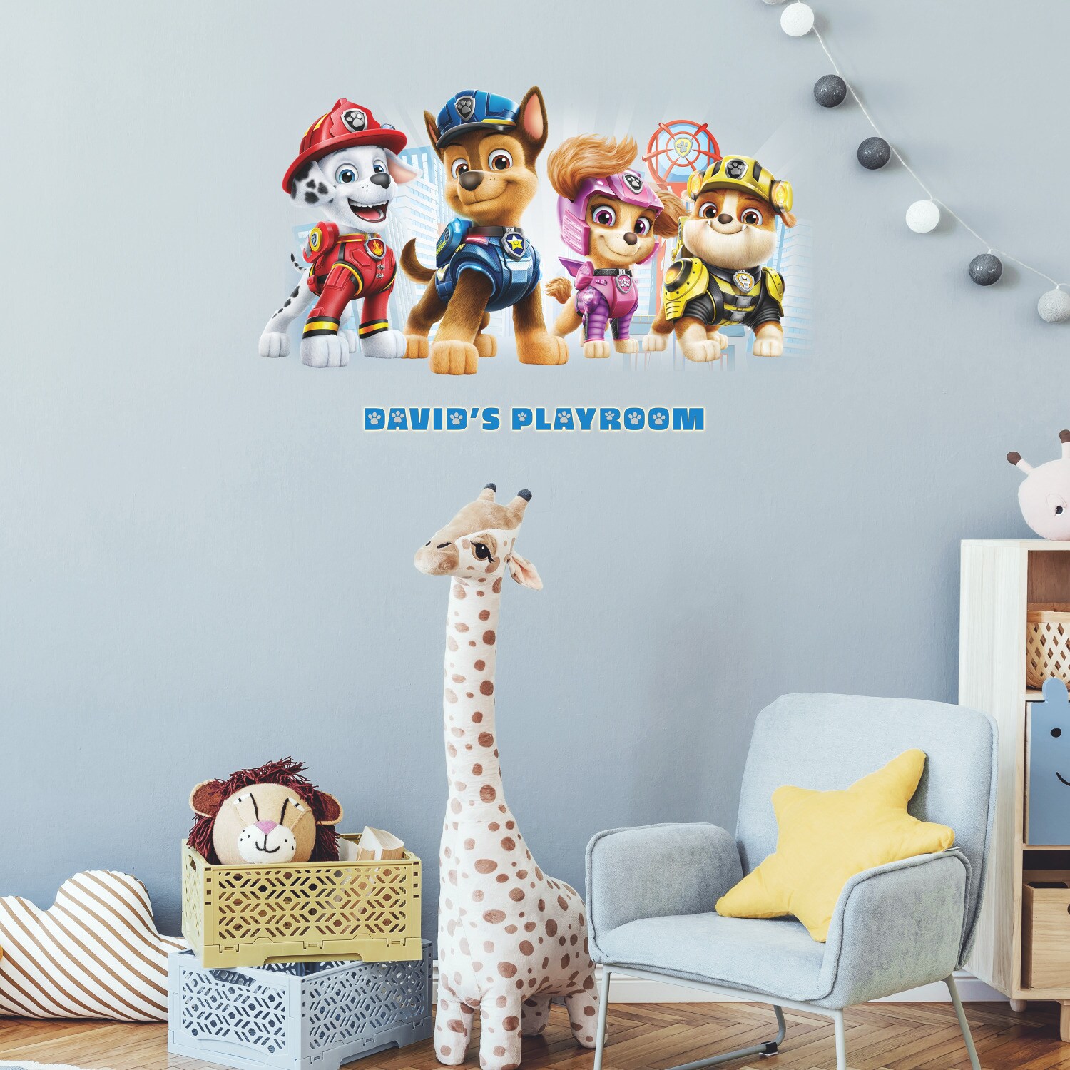 Paw Patrol Personalized Alphabet Peel and Stick Wall Decals