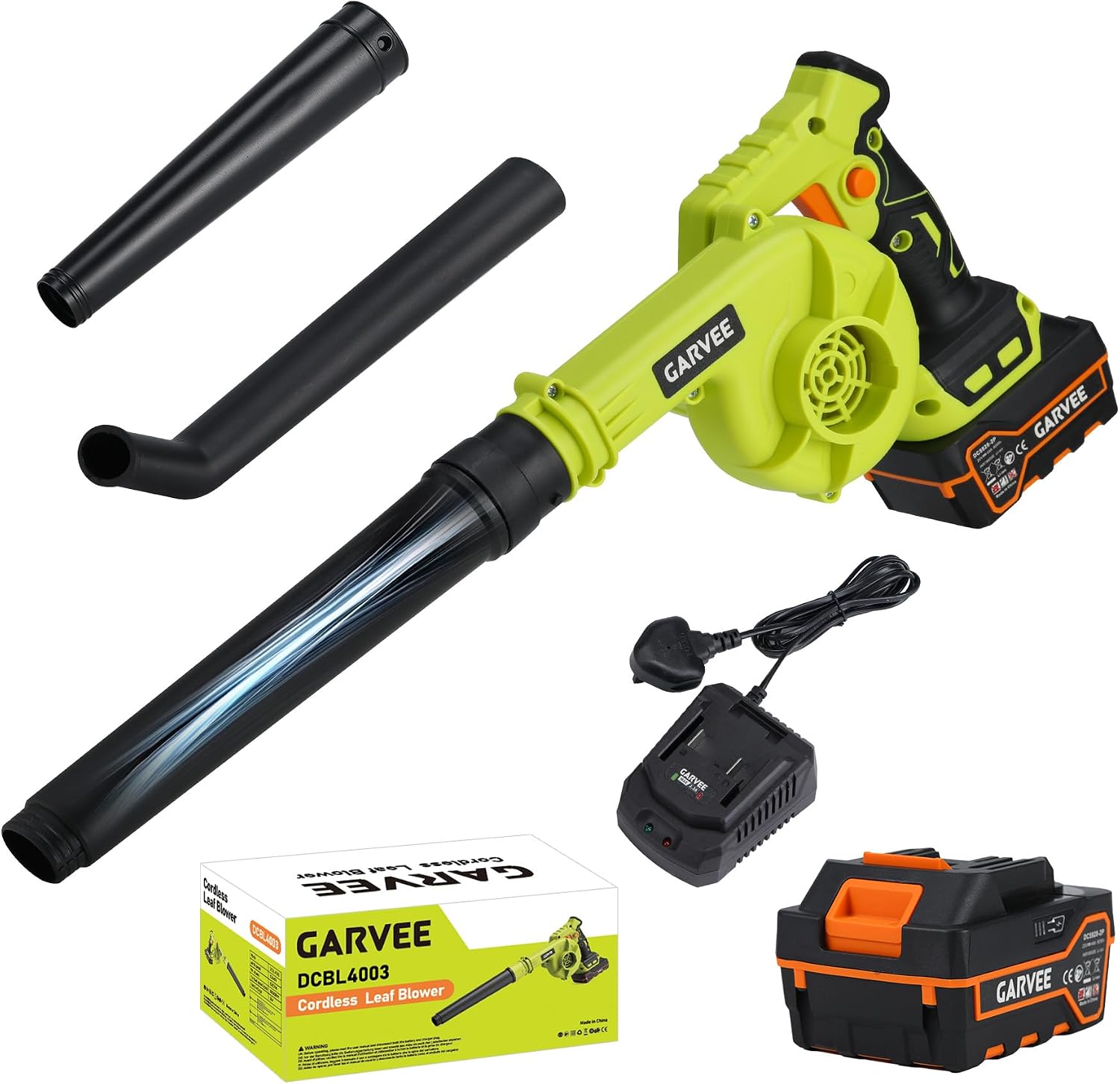 Garvee - Cordless Leaf Blower with Brushless Motor 150MPH Air Velocity 16000 RPM 3 in 1 Mini Hand...