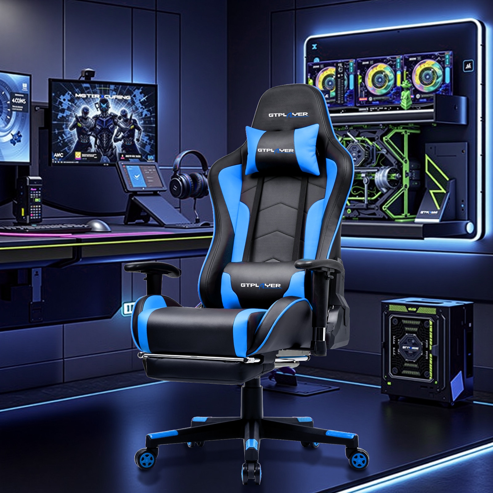 GTPLAYER LOWE'S-GT890MF-BLUE Office-Chairs - View #10