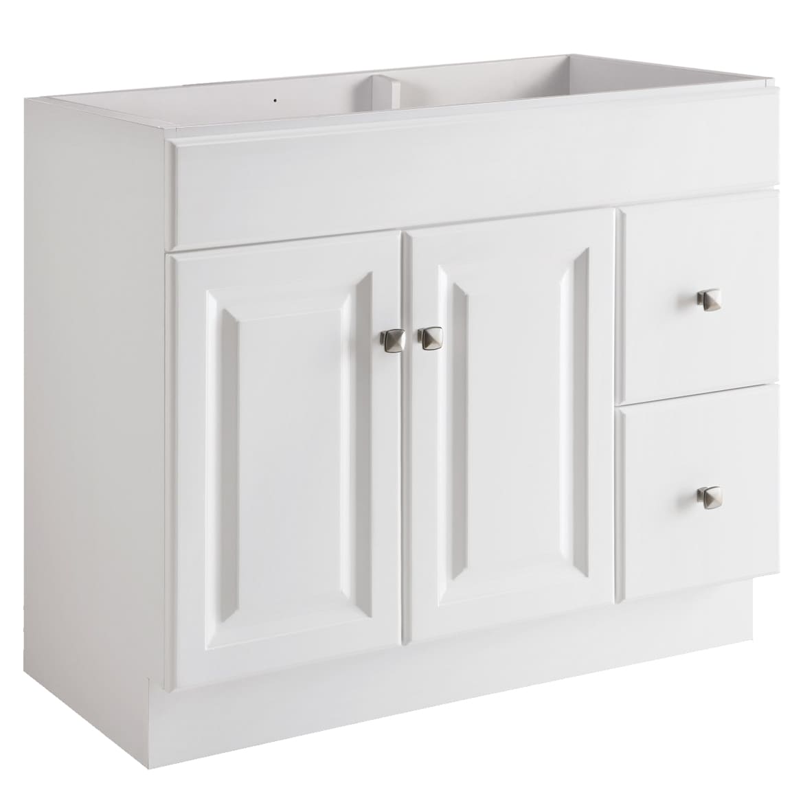 Design House 597237 Wyndham 36-in White Bathroom Vanity Base Cabinet without Top
