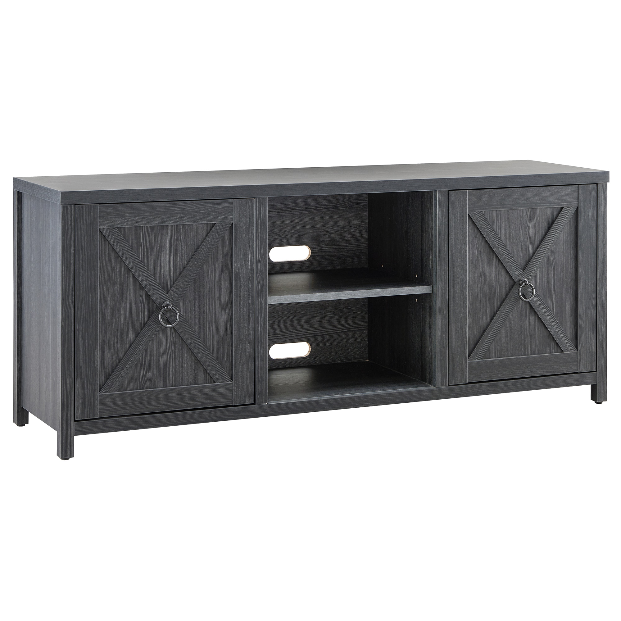 Hailey Home TV1370 Granger Rectangular TV Stand for TV's up to 65-in in Charcoal Gray