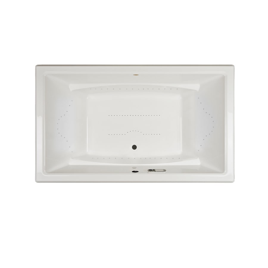 Jacuzzi ACE6636ACR4CXW Acero 36-in W x 66-in L White Acrylic Rectangular Front Center Drain Drop-In Air Bath