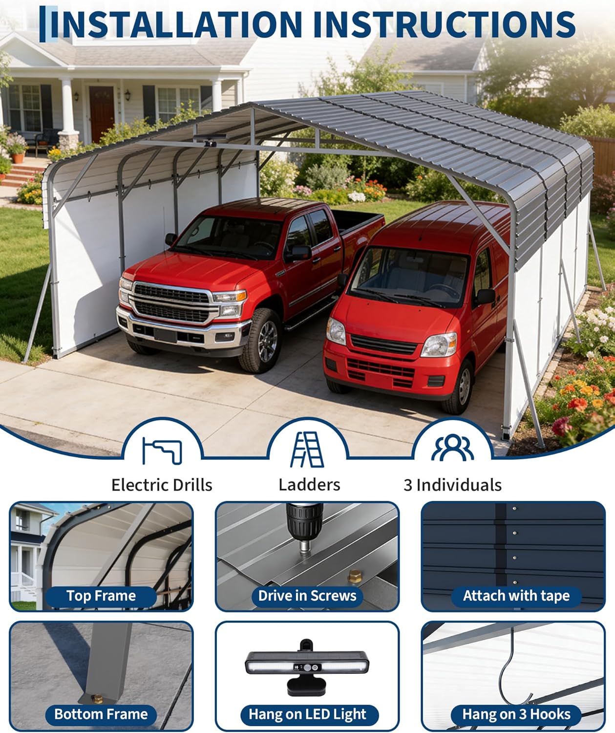 GAOMON CQC-UONXLM-ZHCM Carport-Covers - View #5