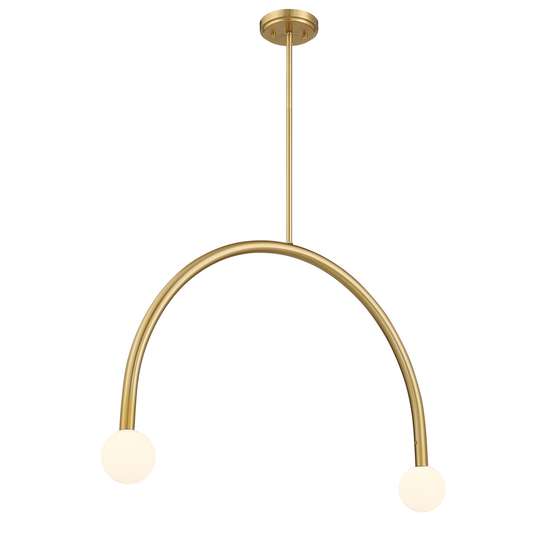 Meridian Lite Trends M100132NB Meridian 2 -Light Antique Brass Modern/contemporary For Use in Bedrooms, Dining Rooms, Foyers, Kitchens, Living Rooms Chandelier