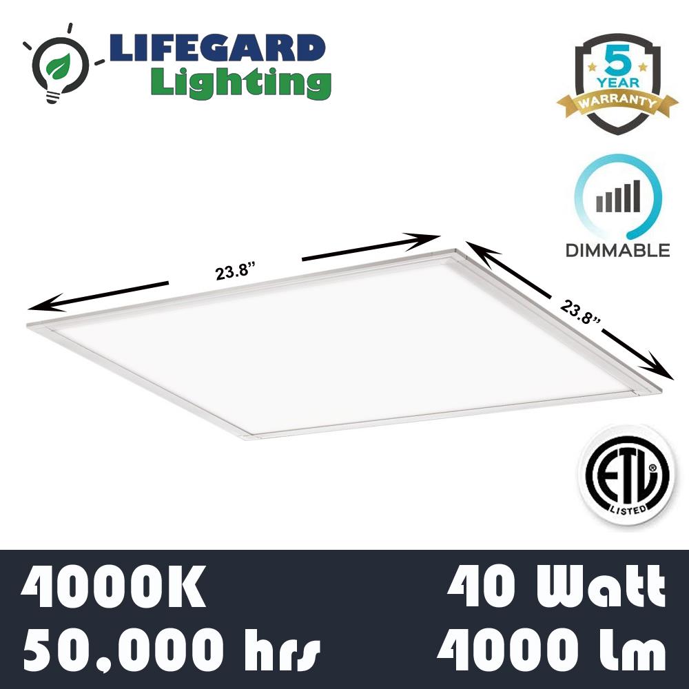 Drivers x2 40W 1200x300mm LED Panel Light Cool White 6500K Recessed Mounting 