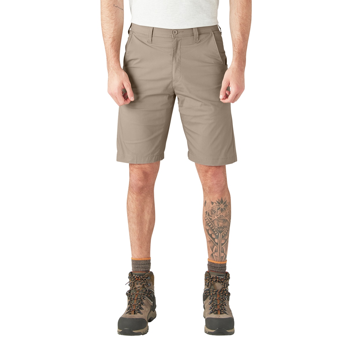 Dickies SR601DS  34 Cooling Regular Fit FLEX Utility Shorts 11 inch. TempiQ technology advanced temperature control. UPF 30 protection against UVA and UVB rays. Seven pockets versatile utility shorts.