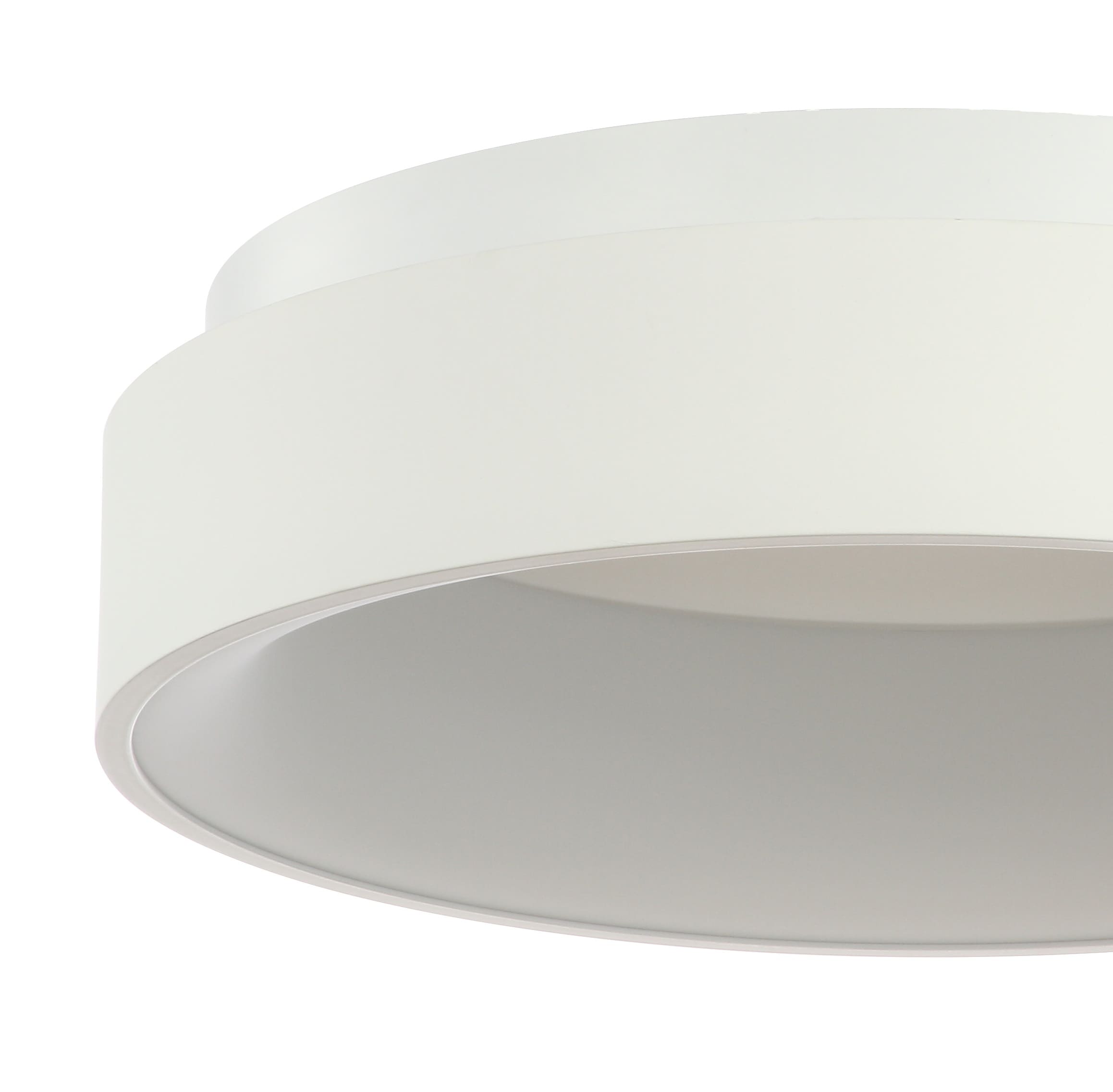 White Metal 17.75" LED Flush Mount Ceiling Light