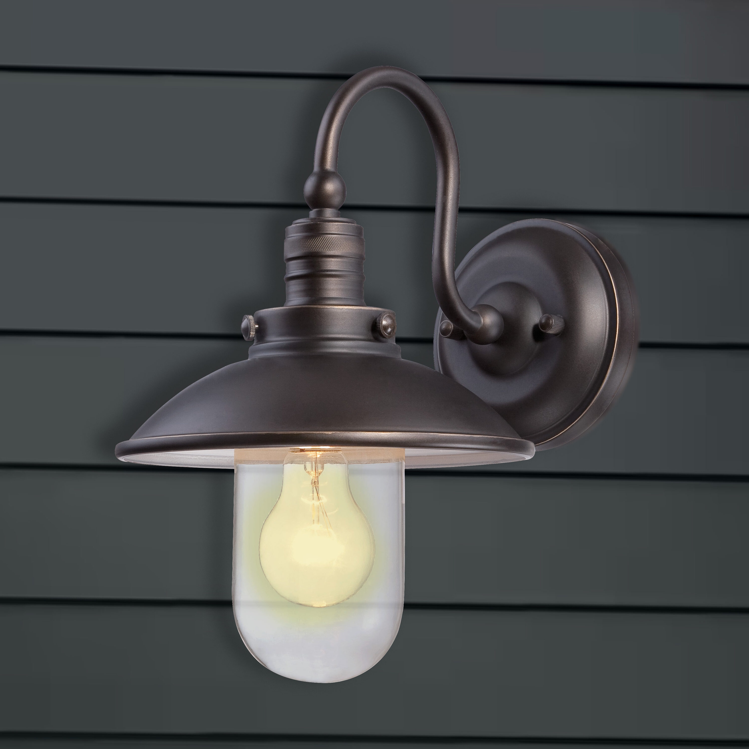 Minka Lavery 71163-143C Downtown Edison 1 -Light 13-in H Multiple finishes Multiple colors Hardwired Outdoor Wall Light