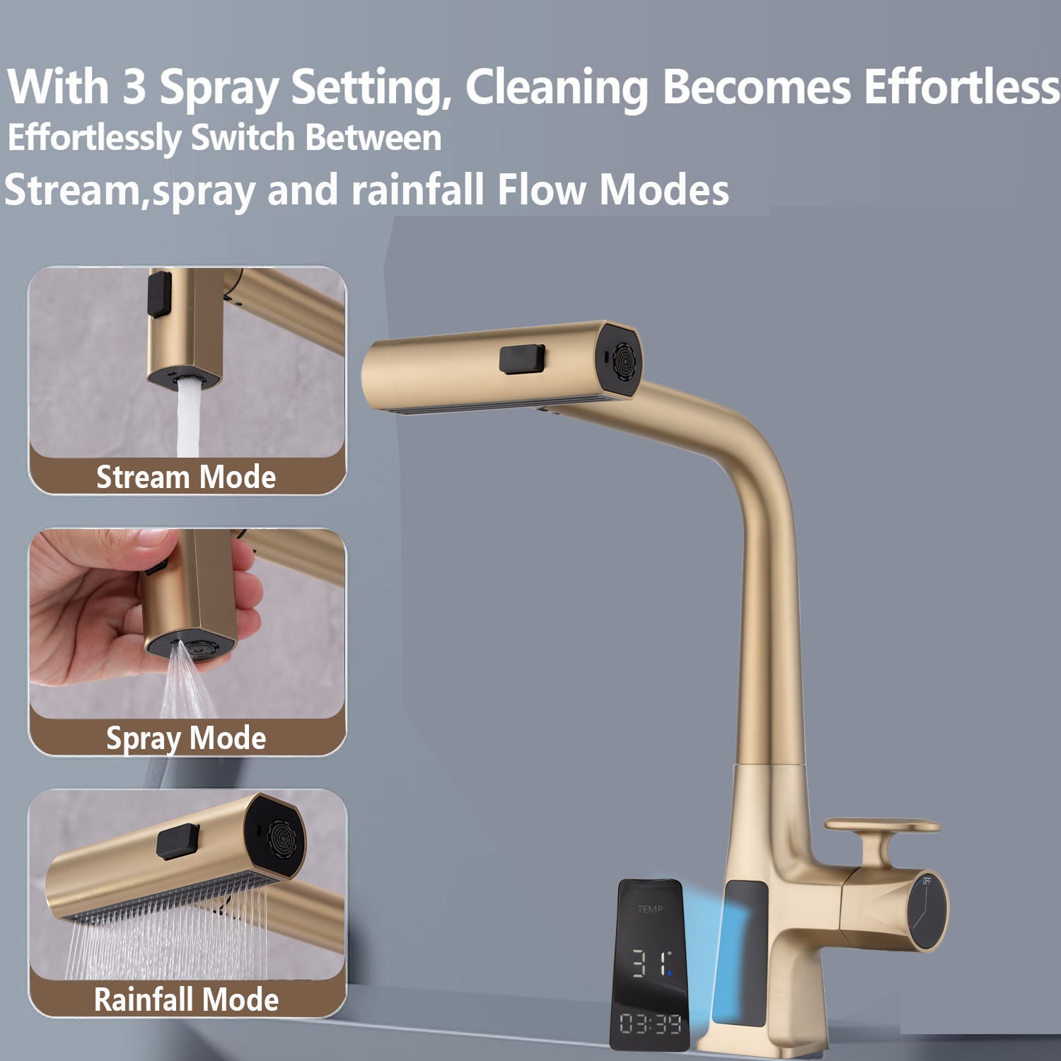 Poinic YUR-KF002BG Kitchen-Faucets - View #2