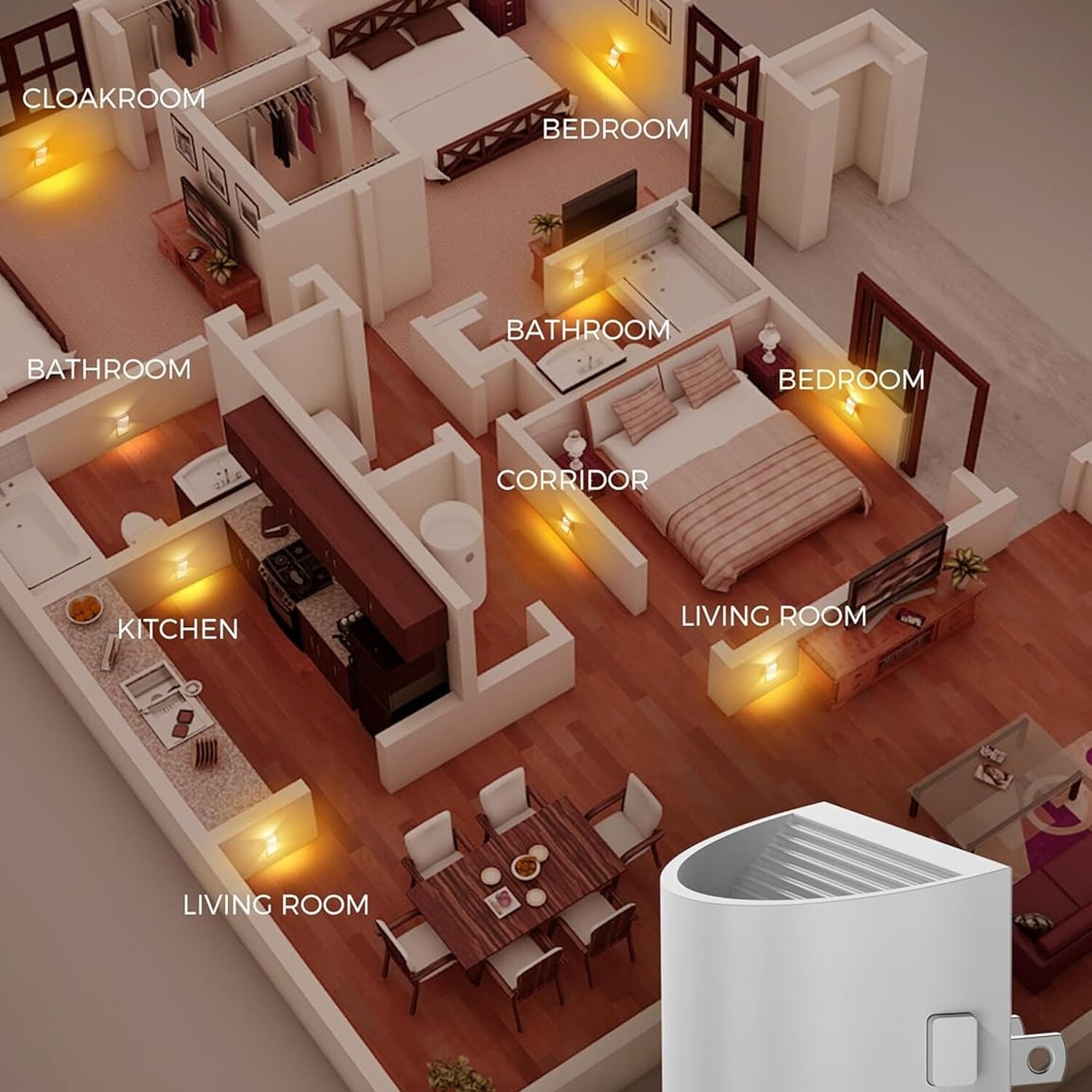 DORESshop LSC-GY10707WHUS-2 Night-Lights - View #7