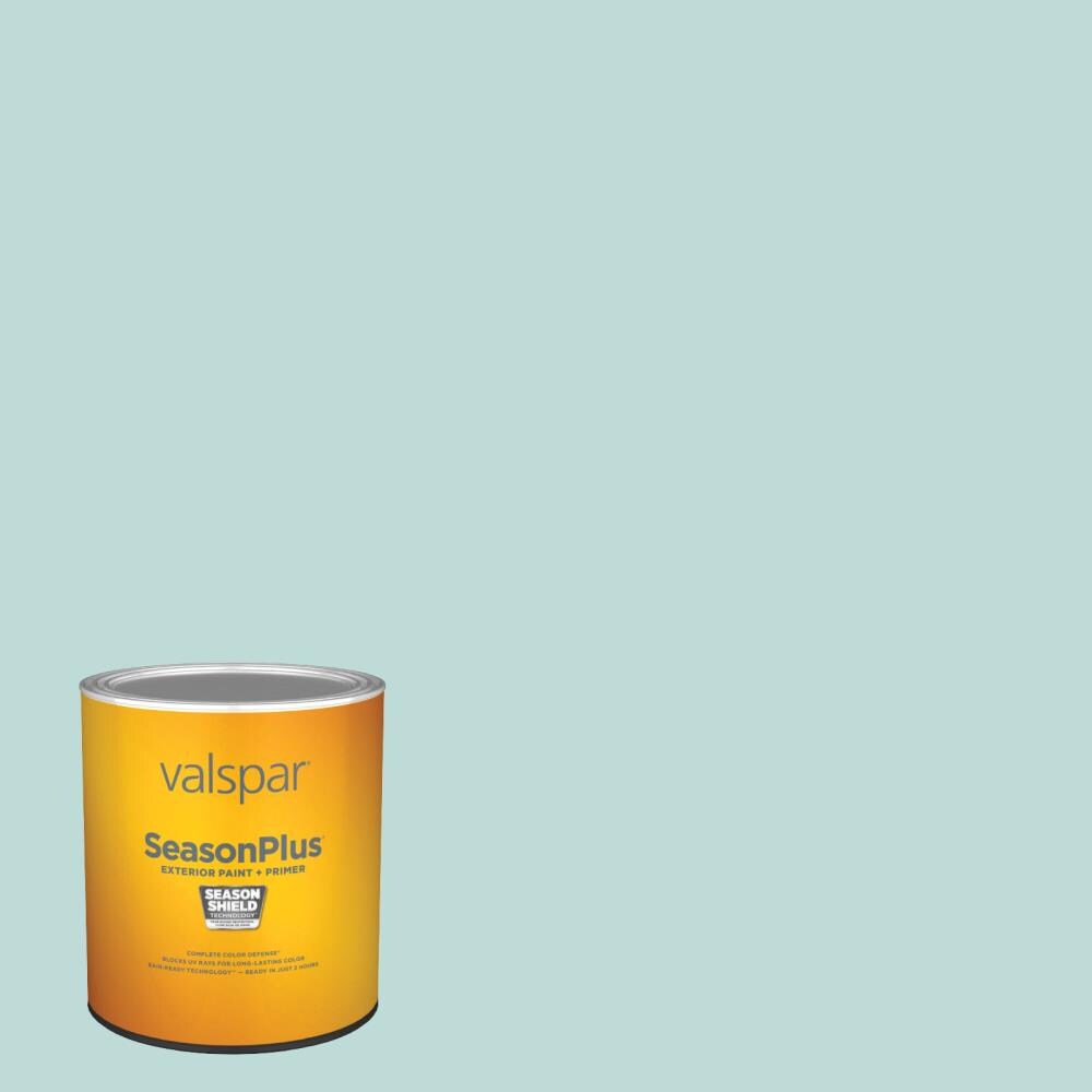 Valspar HGSW2327-636355 SeasonPlus Semi-gloss Mint To Be Hgsw2327 Latex Exterior Paint + Primer (1-quart)