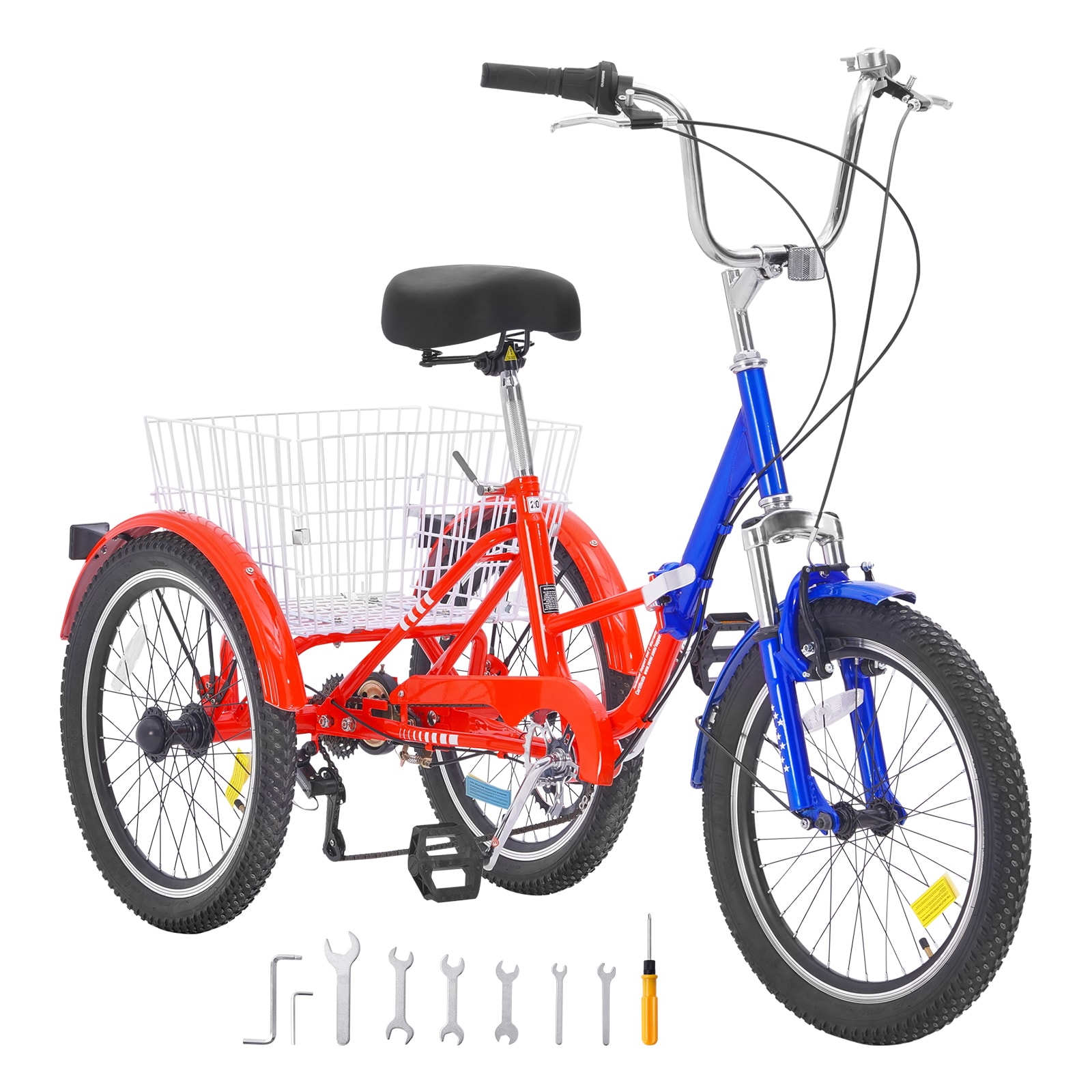 VEVOR ZDKRLSLCQC20JR04ZV0 20-in Adult unisex Tricycle