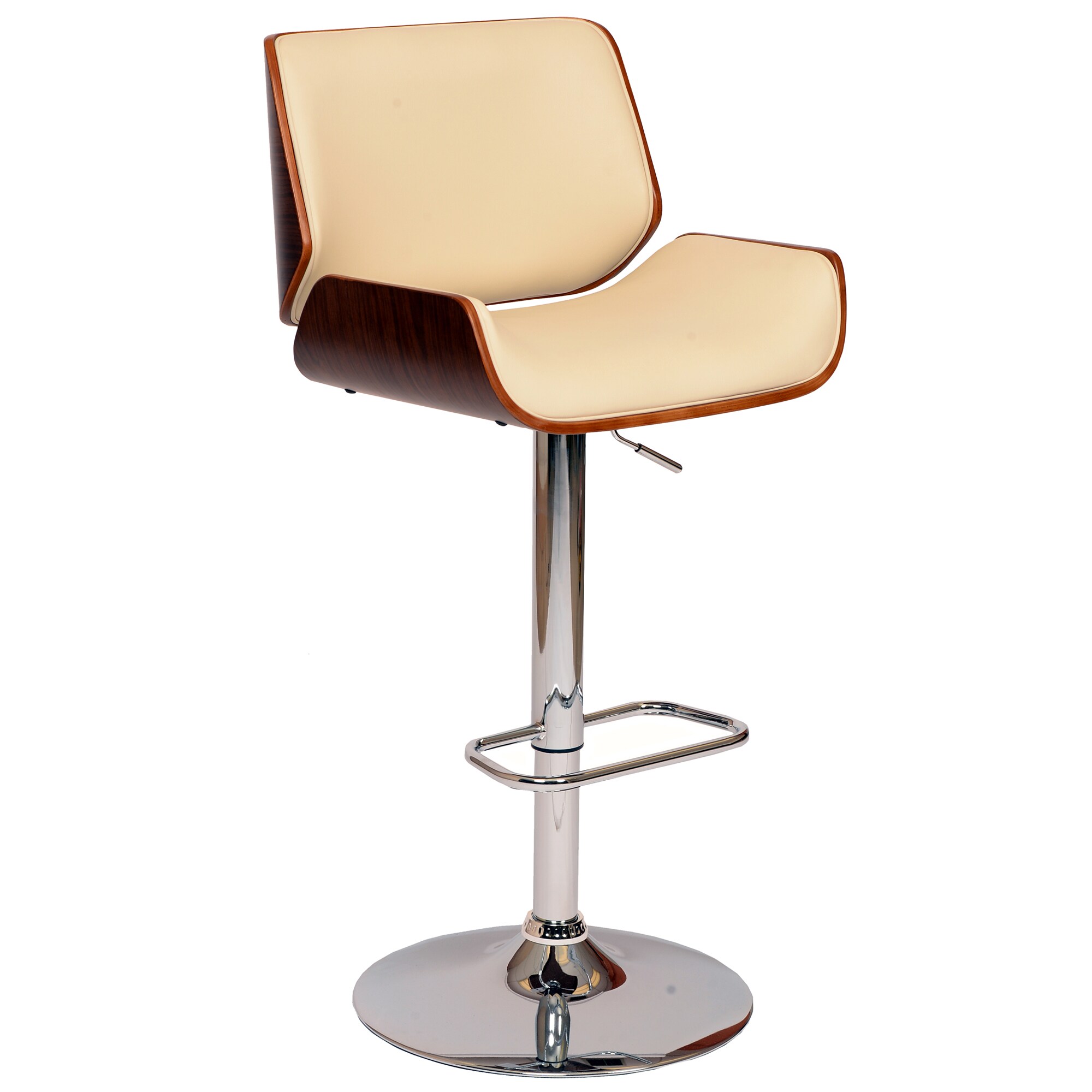 cream leather swivel bar stools