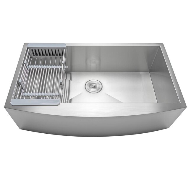 AKDY Handmade 30-in x 20-in Stainless Steel Single Bowl Tall (8-in or Larger) Undermount Apron Front/Farmhouse Residential Kitchen Sink All-in-One Kit AKDY Handmade 30-in x 20-in Stainless Steel Single Bowl Tall (8-in or Larger) Undermount Apron Front/Farmhouse Residential Kitchen Sink All-in-One Kit