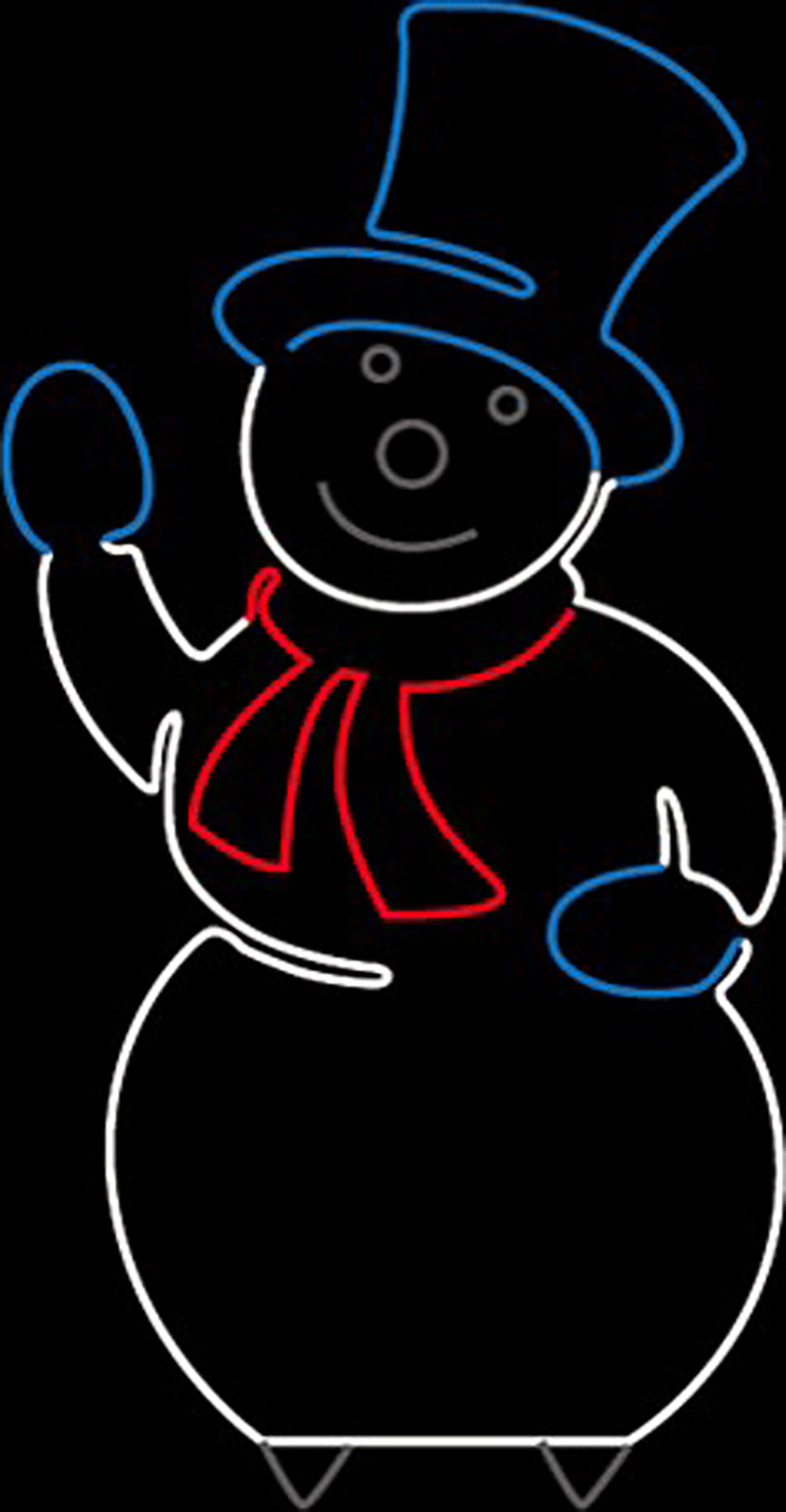  98421X 48-Inches Lighted Snowman Christmas Decor