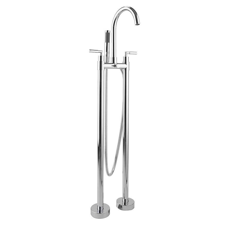 AKDY 46-in Chrome 2-Handle Residential Freestanding Bathtub Faucet with Hand Shower AKDY 46-in Chrome 2-Handle Residential Freestanding Bathtub Faucet with Hand Shower
