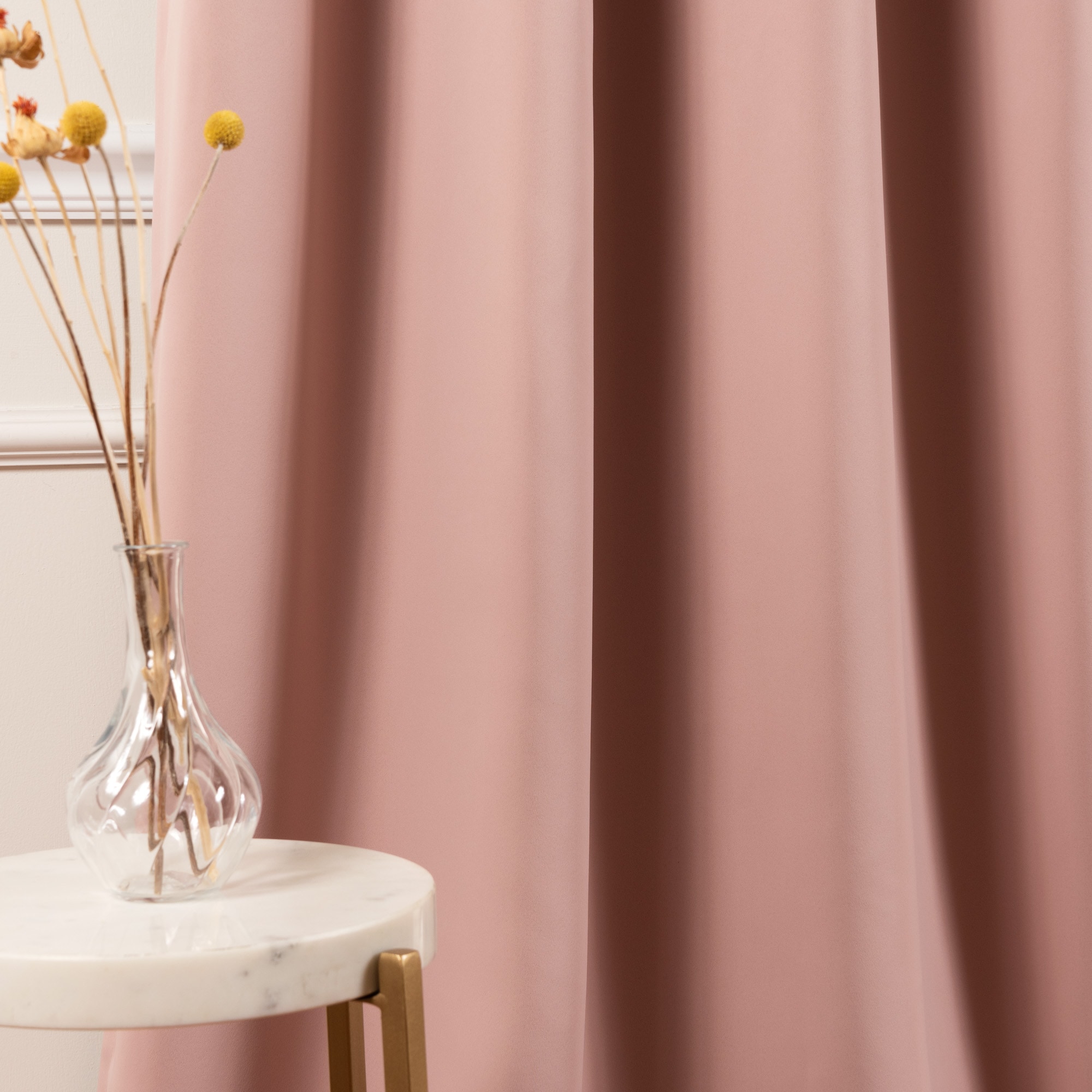 Best Home Fashion SOLID-96-DUSTYPINK curtains - View #4