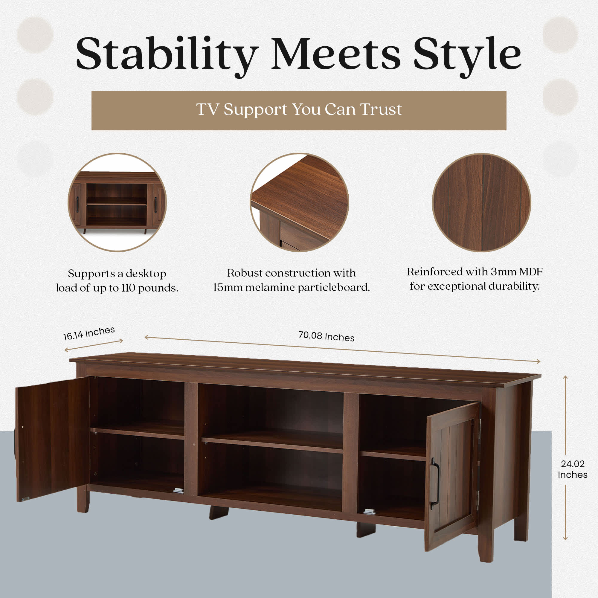 JOMEED 324862 Console-Sofa-Tables - View #3