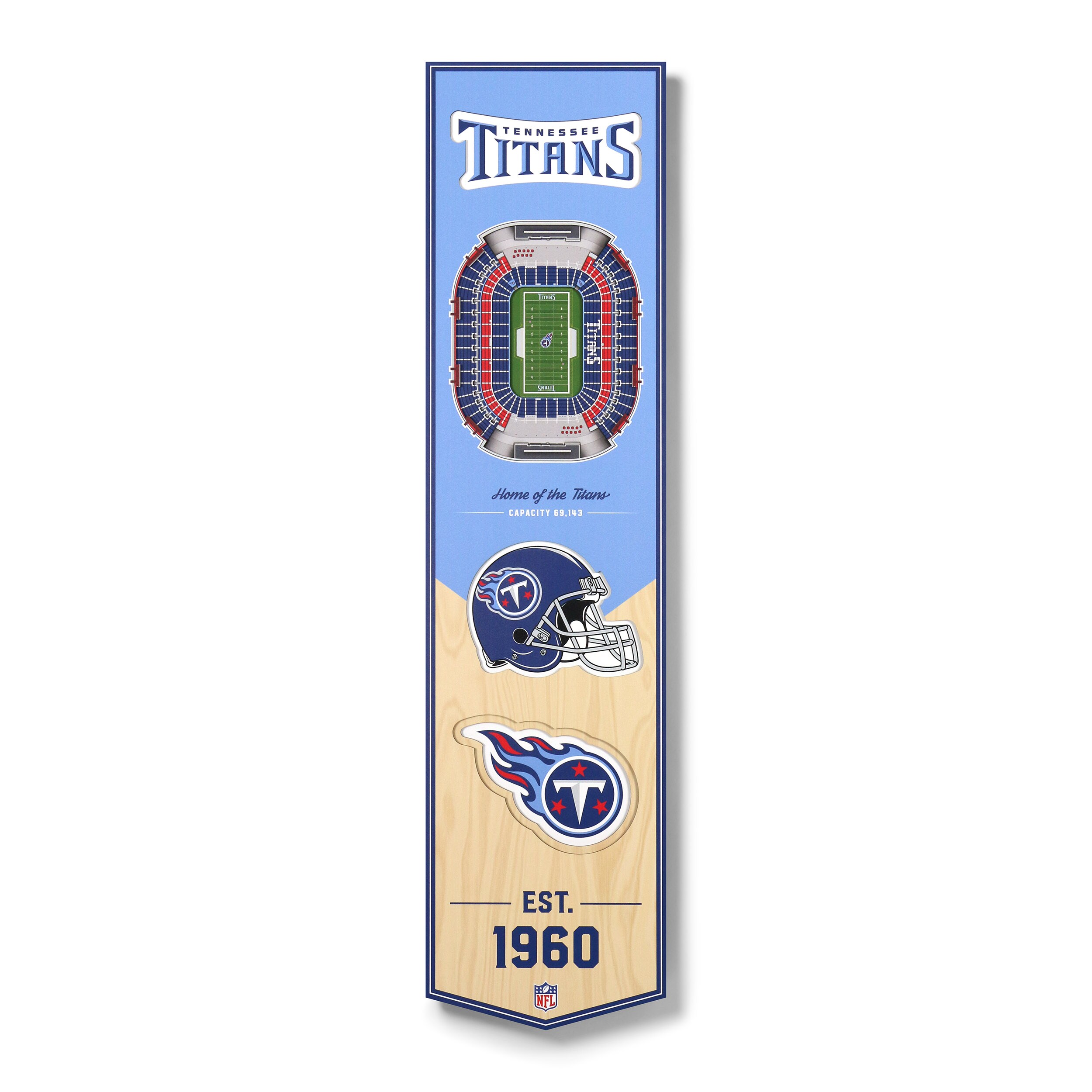 : Rico Industries NFL Tennessee Titans Home Décor Metal Street  Sign (4 x 15) - Great for Home, Office, Bedroom, & Man Cave - Made,Silver  : Sports & Outdoors