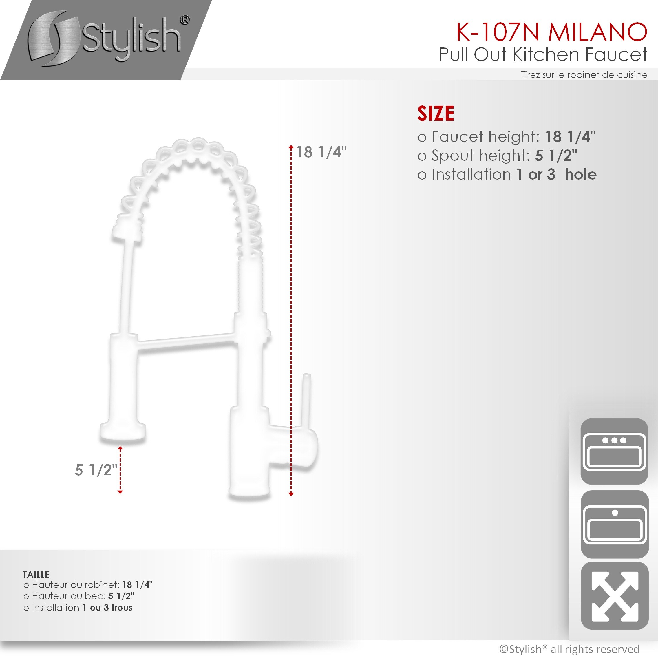 Stylish K-107N Kitchen-Faucets - View #9